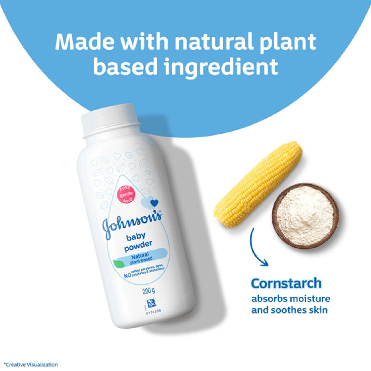 Johnson's Baby Powder Natural For Kids | 0+ months