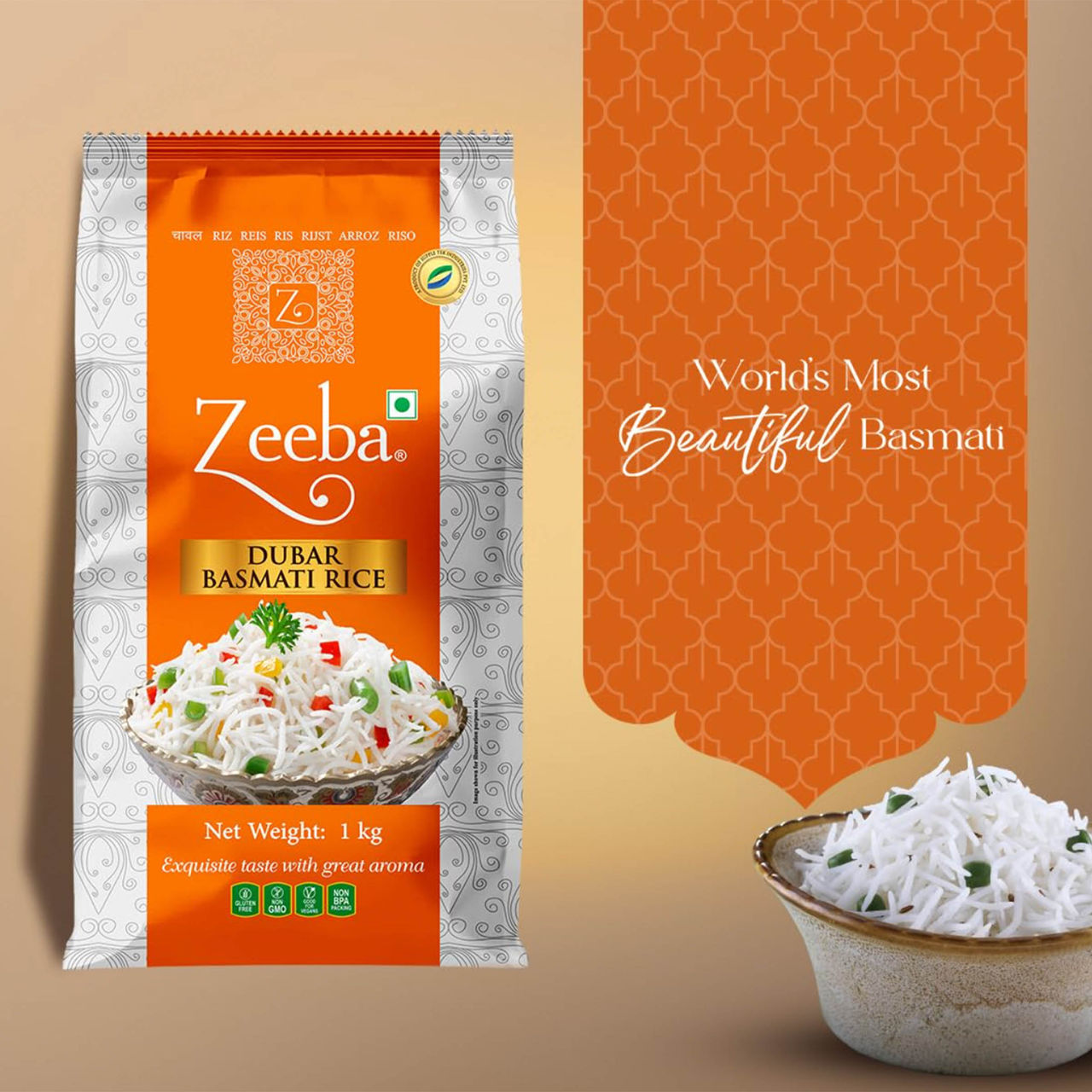 Zeeba Dubar Basmati 1121 Steam | Short Grain