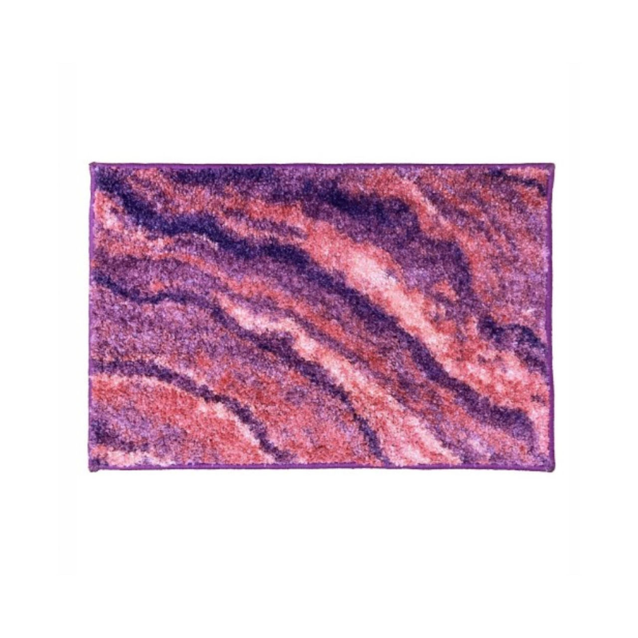Bianca Super Soft Designer Anti Slip Bath Mat | Medium | Spa Abstract | Plum, Multi