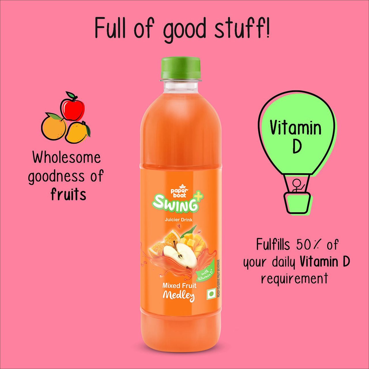 Paper Boat Swing Mixed Fruit Juice 600 ml Combo