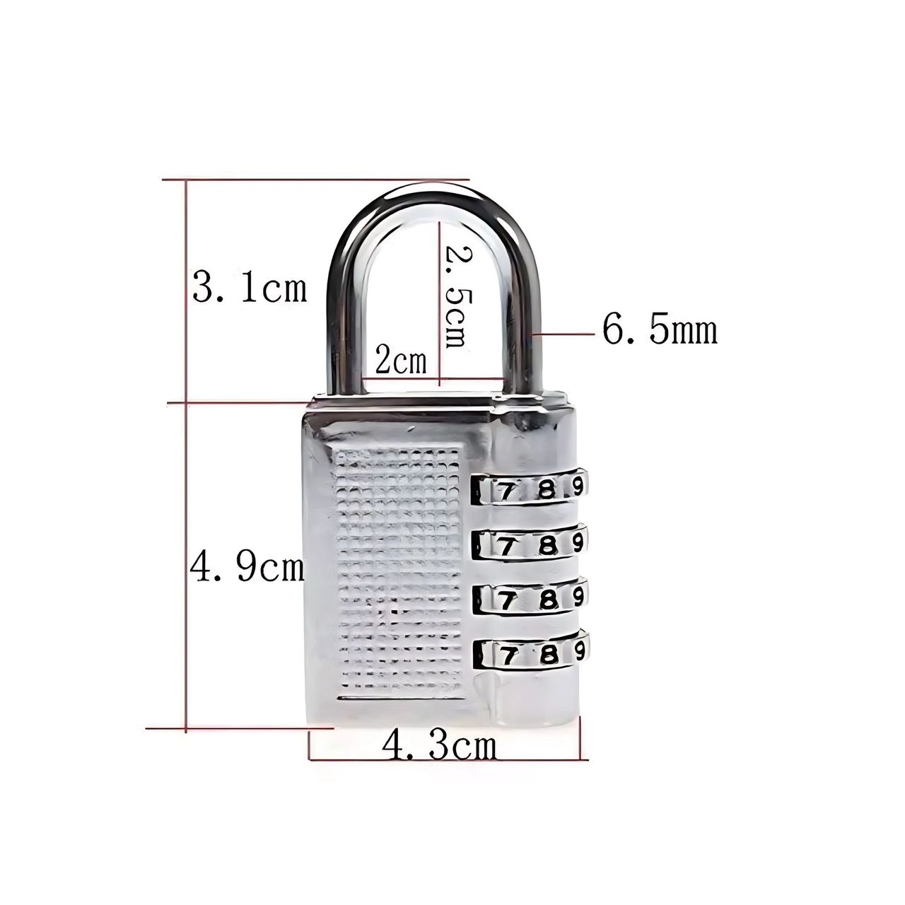 Se7en Number Combination Padlock - Resettable 1 pc Combo