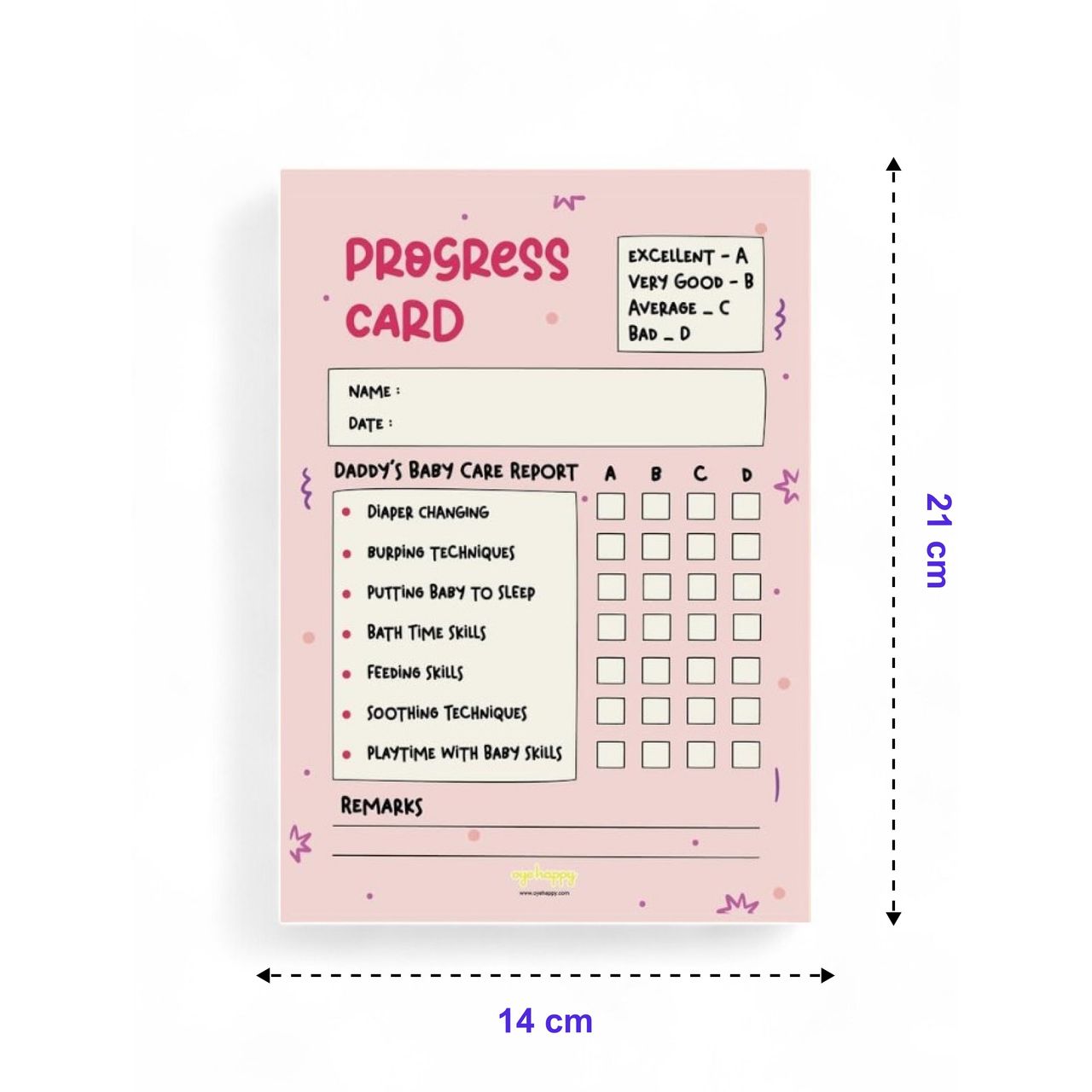 Oye Happy Report Card For New Dads