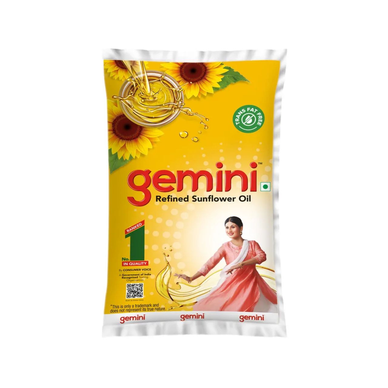 Gemini Refined Sunflower Oil - Pouch 1 l Combo