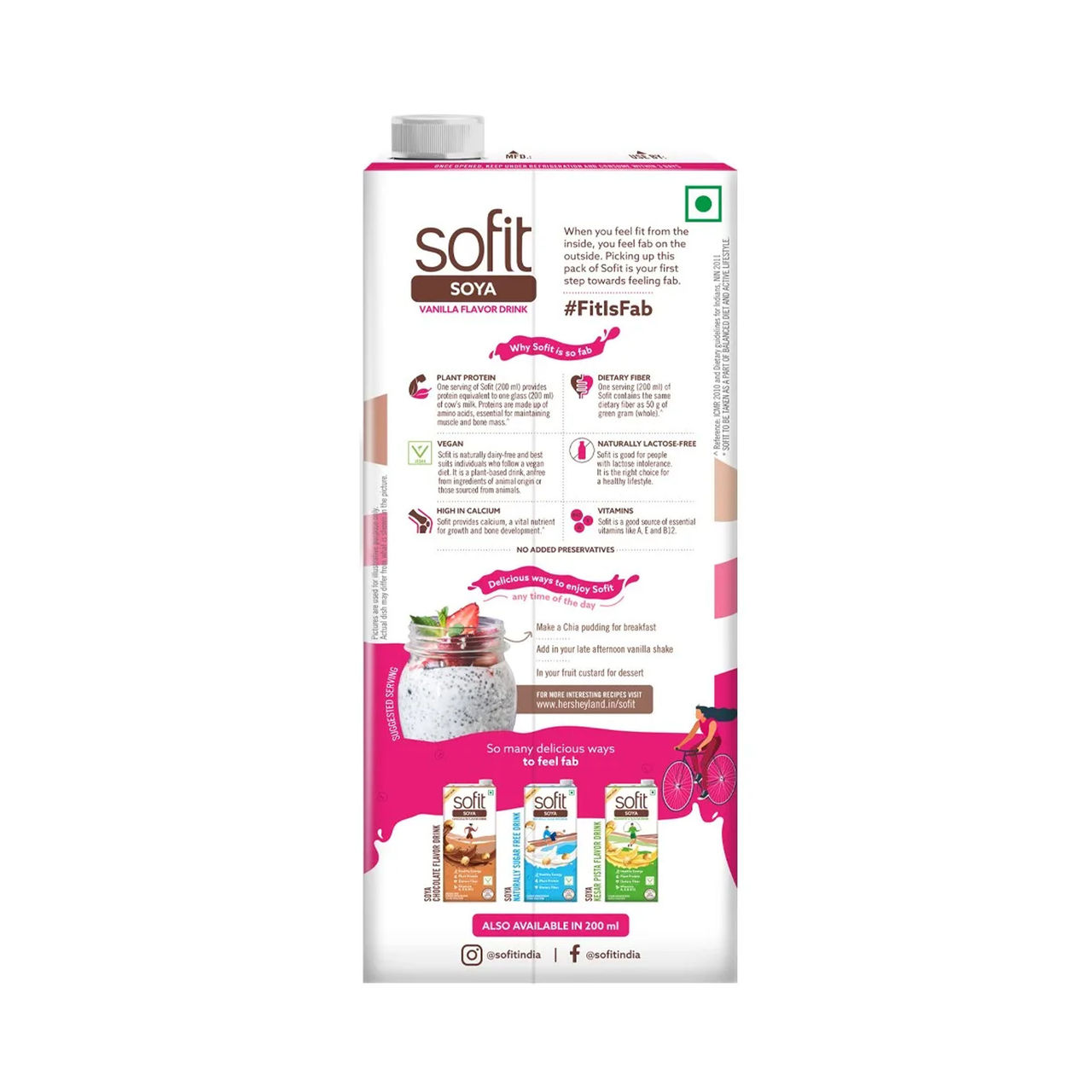 Sofit Soya drink Vanilla - Vegan Drink 1 l Combo