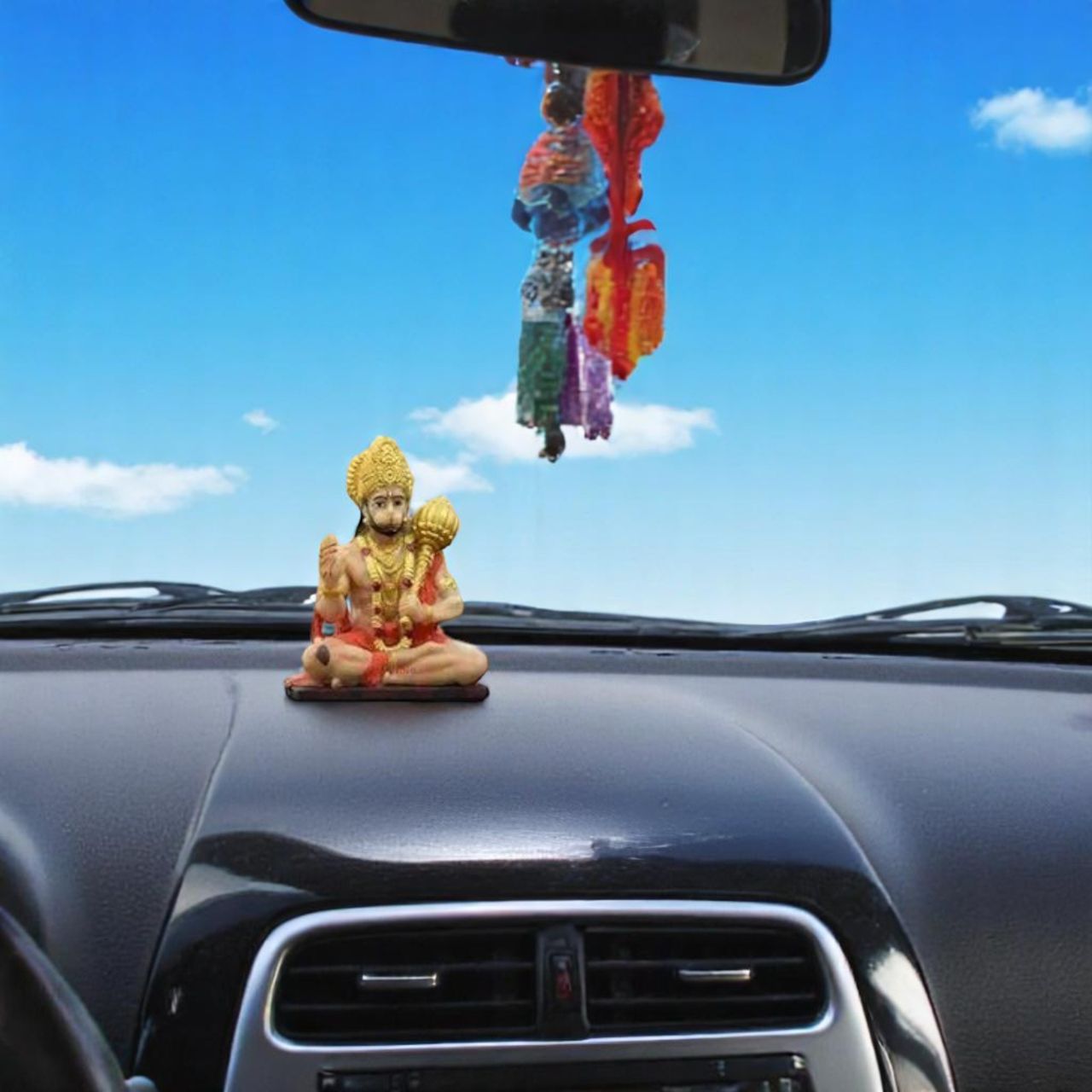 Mad Over Print Hanuman Ji Car Dashboard Idols