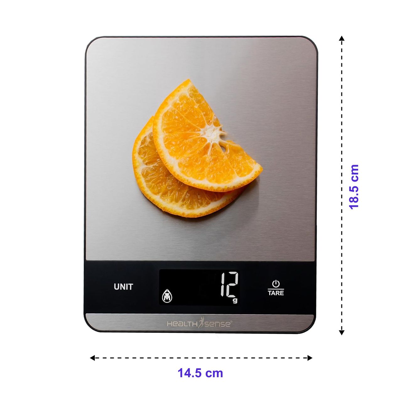 Healthsense Weight Machine For Kitchen,Touch Button, Tare Function ,1 Year Warranty Chef-Mate Ks 50