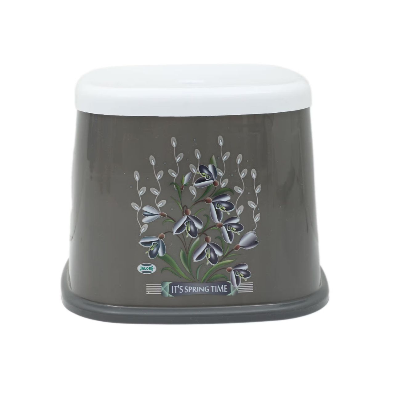 Jalore Square Shaped Plastic Stool | Grey |28 cm