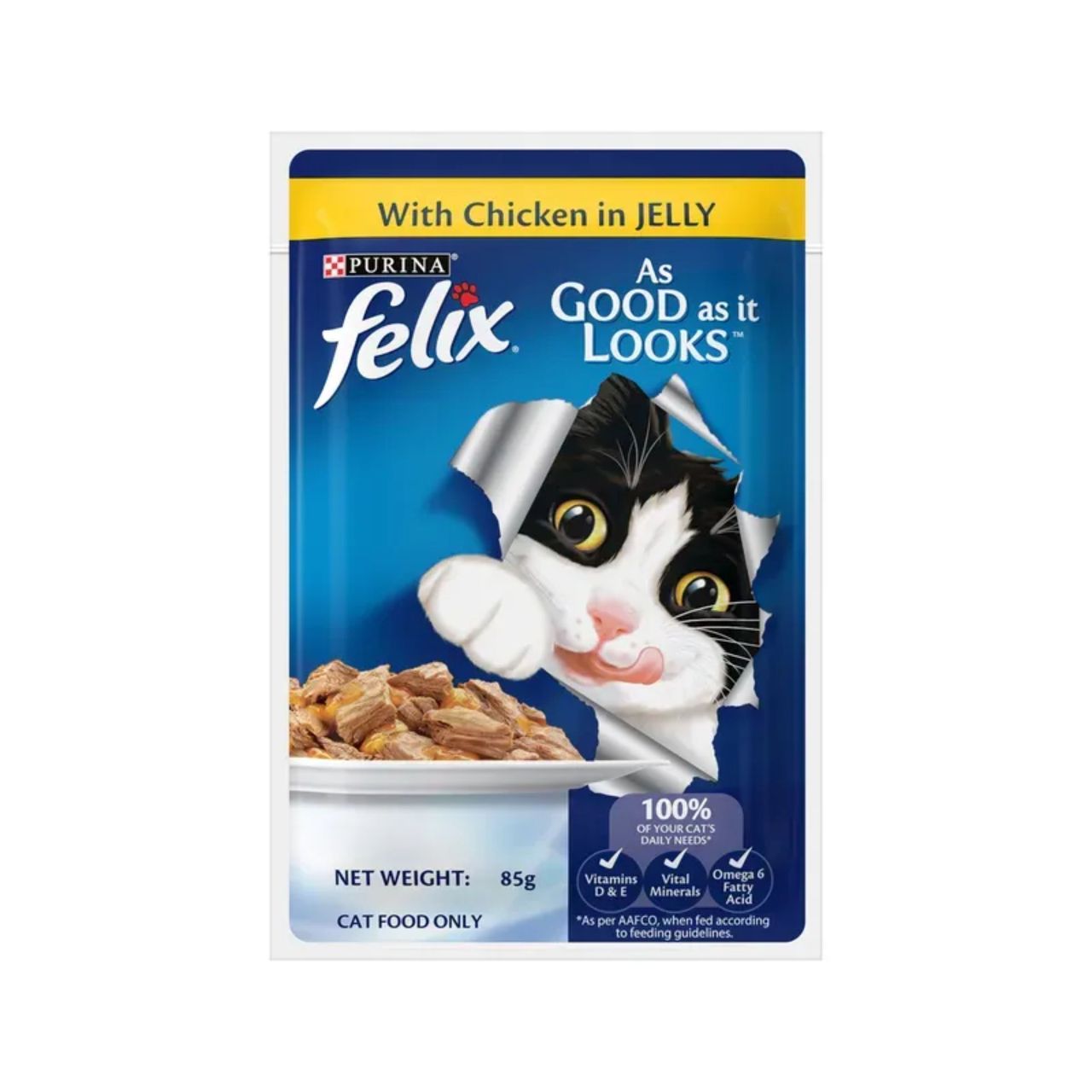 Purina Felix with Chicken in Jelly | Wet Food for Adults | Complete and Balanced Adult Food