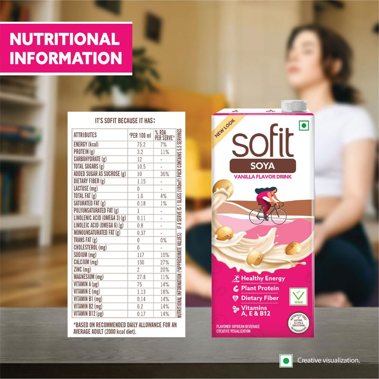 Sofit Soya drink Vanilla - Vegan Drink 1 l Combo