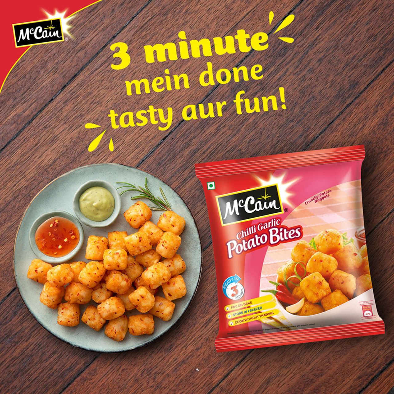 McCain Chilli Garlic Potato Bites Nuggets