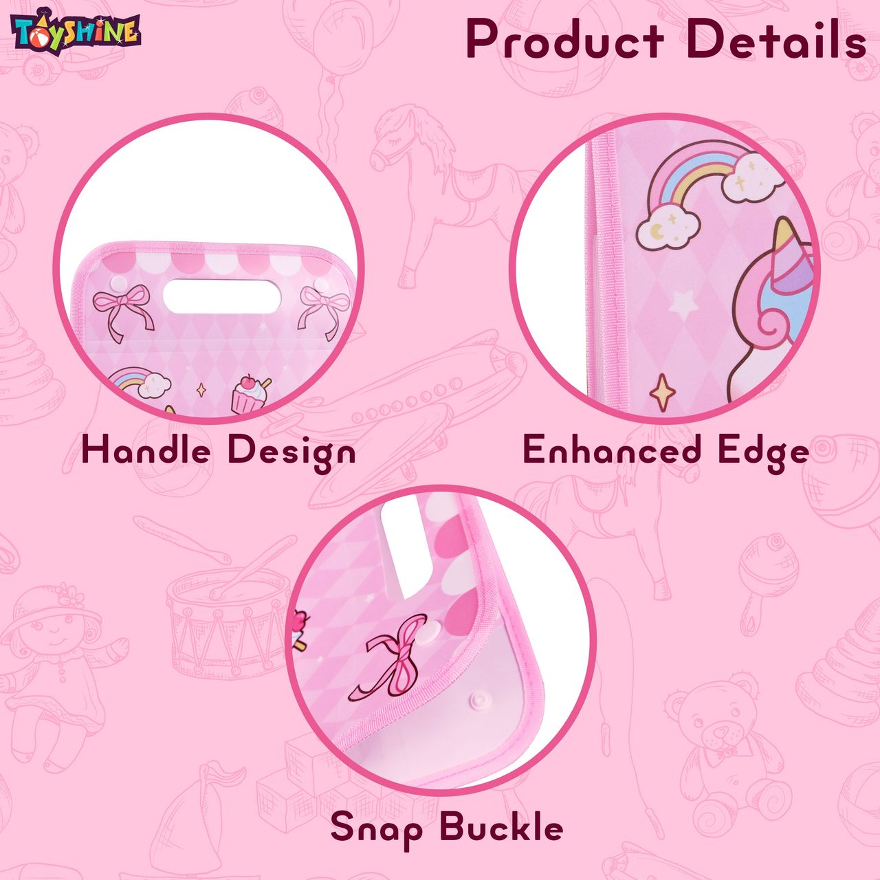 Toyshine Unicorn Theme 12 Pocket Expanding File Folder - Assorted