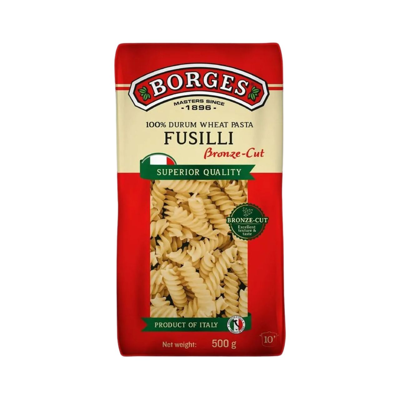 Borges Durum Wheat Fusilli Pasta 500 g Combo