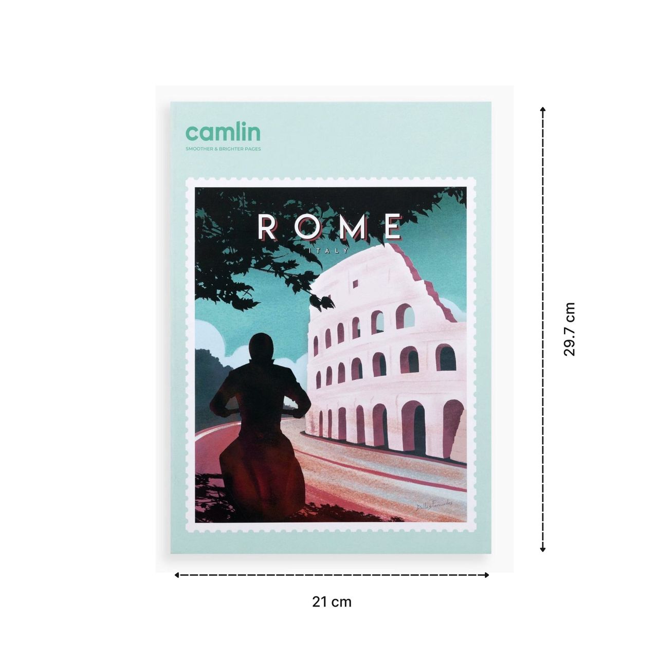 Camlin A4 Soft Cover Single Line Design 172 Pages Notebook Pack Of 6