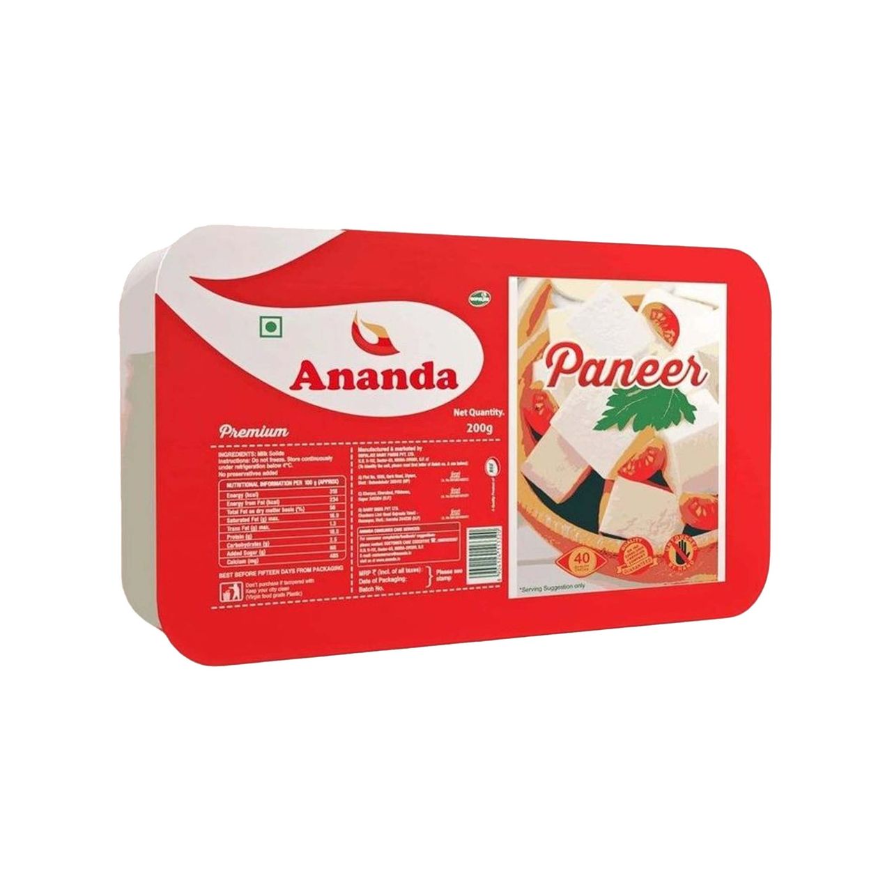 Ananda Fresh Premium Paneer 200 g Combo