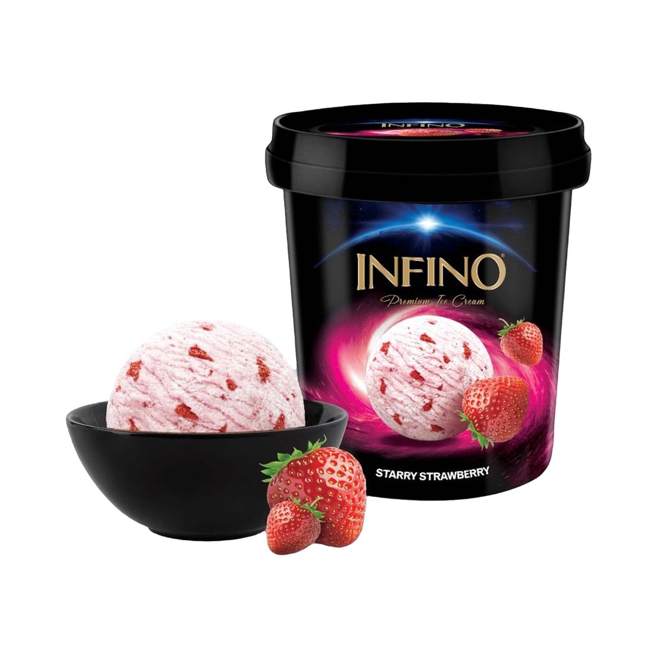 Infino Starry Strawberry Ice Cream Cup 125 ml Combo