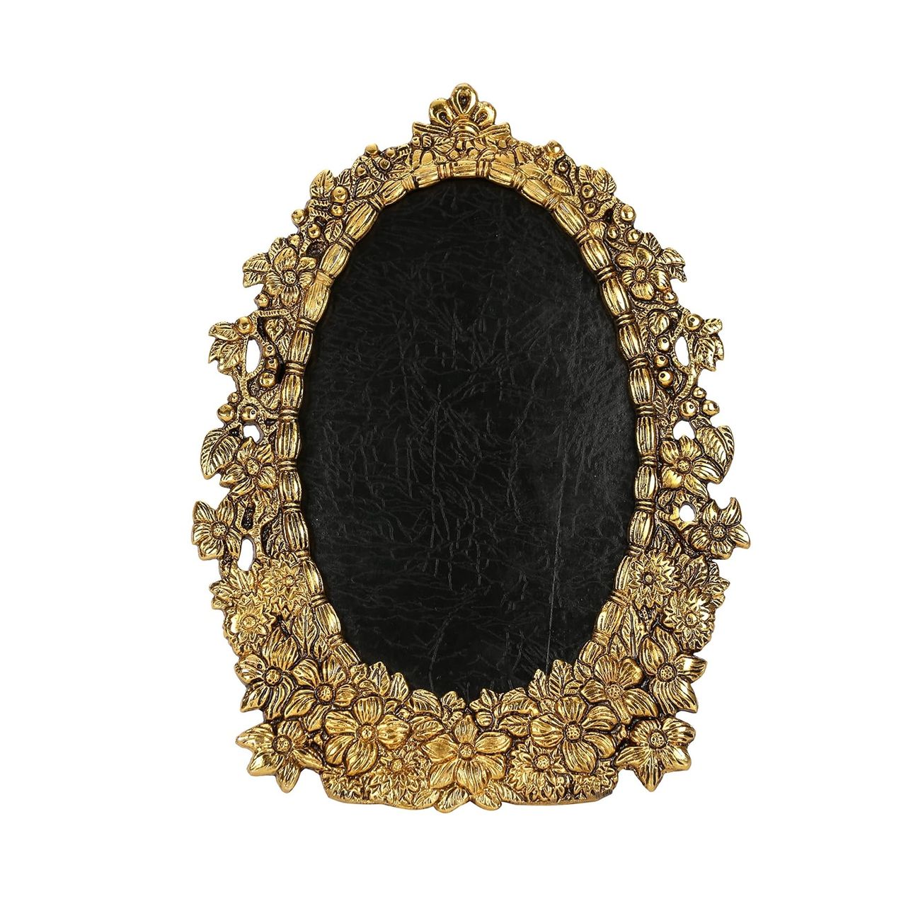Devnidhii Photo Frame Gold Polish Oval Shape