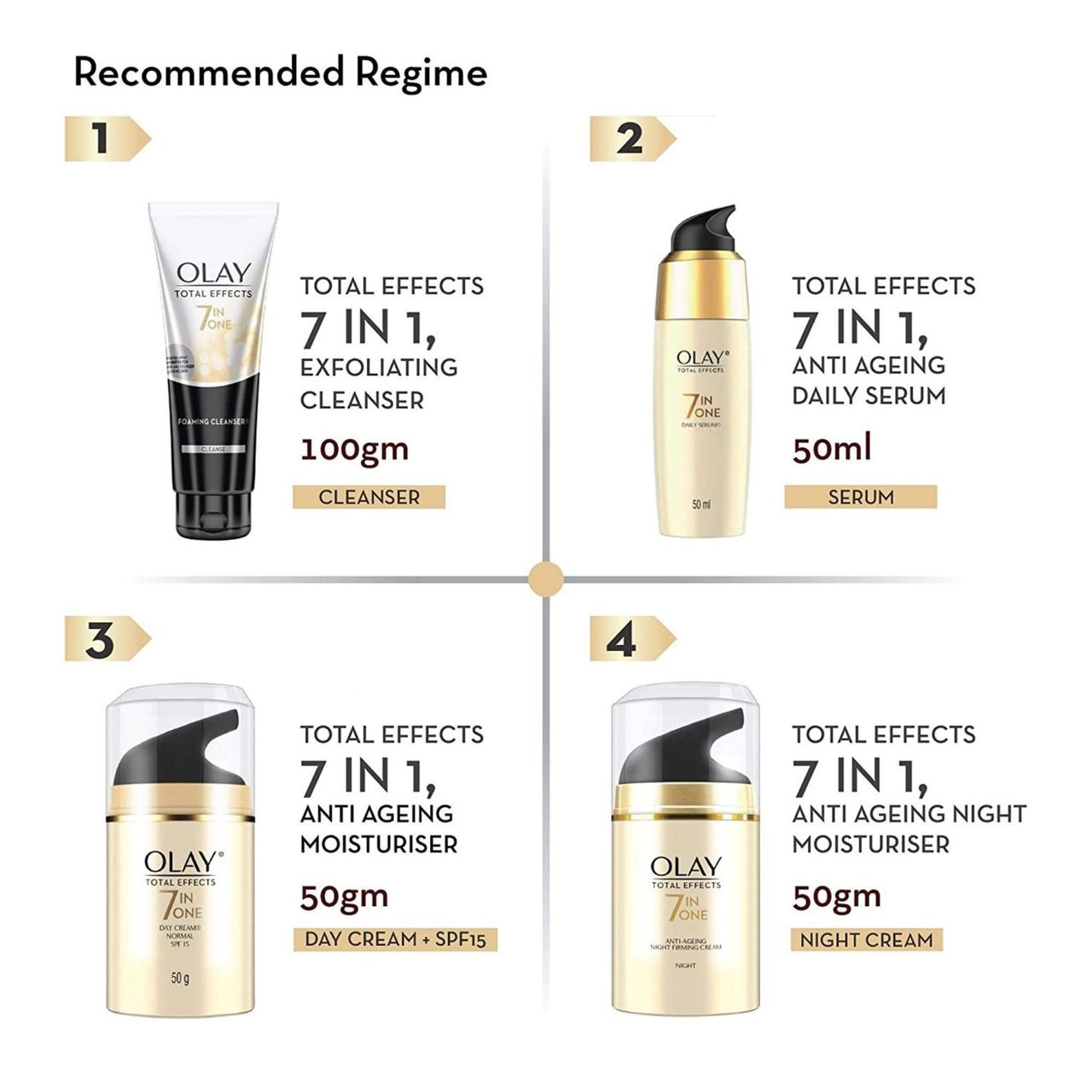 Olay Day Cream | Total Effects 7 In 1 Anti Ageing Moisturiser | SPF 15