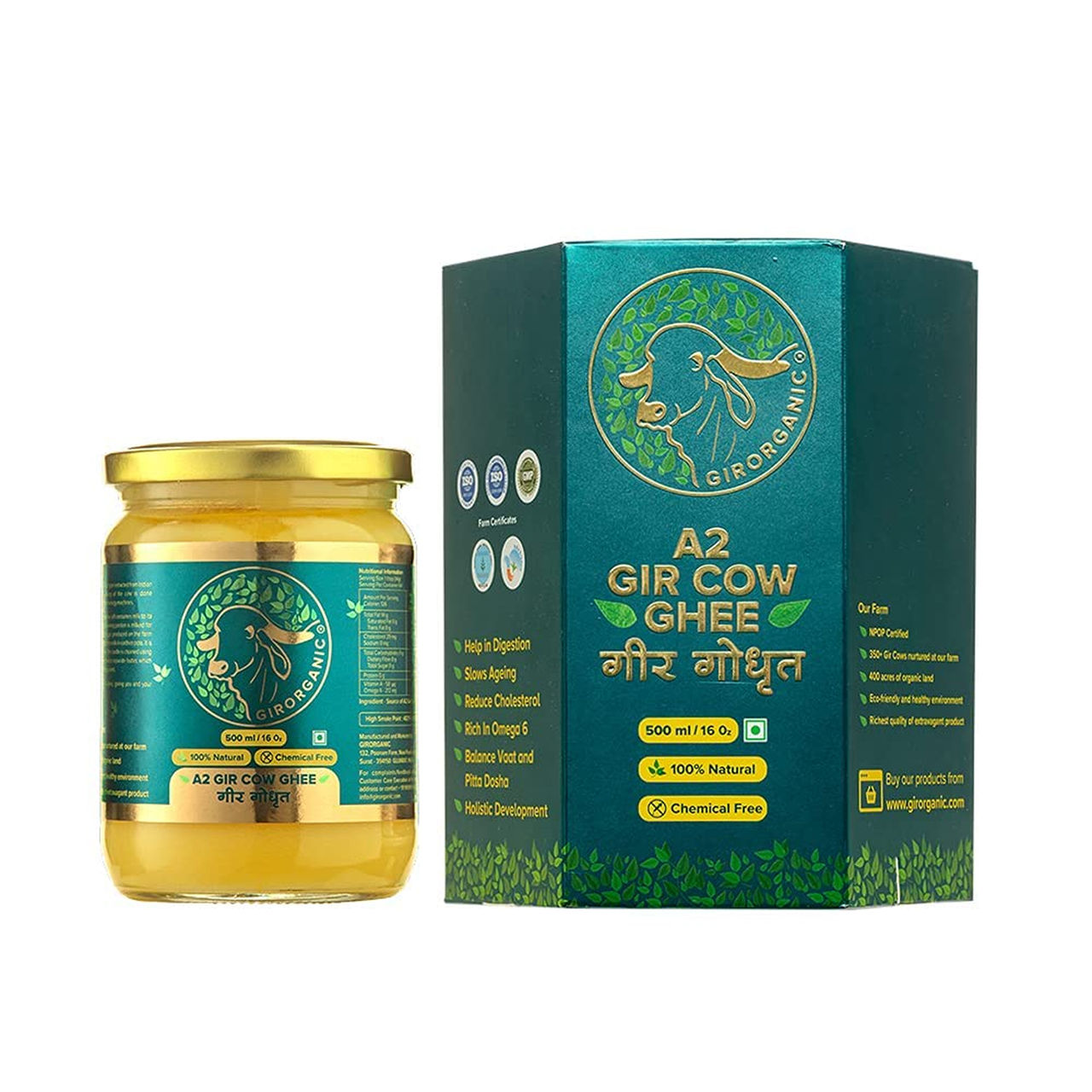 Girorganic A2 Gir Cow Desi Ghee