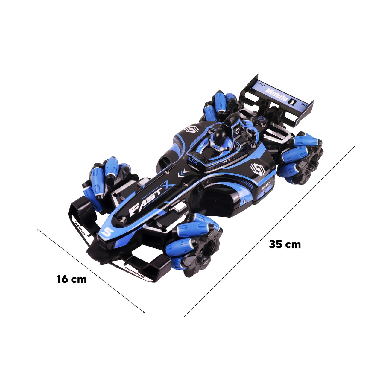 Toyshine F1 Fast Rc Drift Car | Remote Control Car Led Lights 4Wd 2.4Ghz - Blue