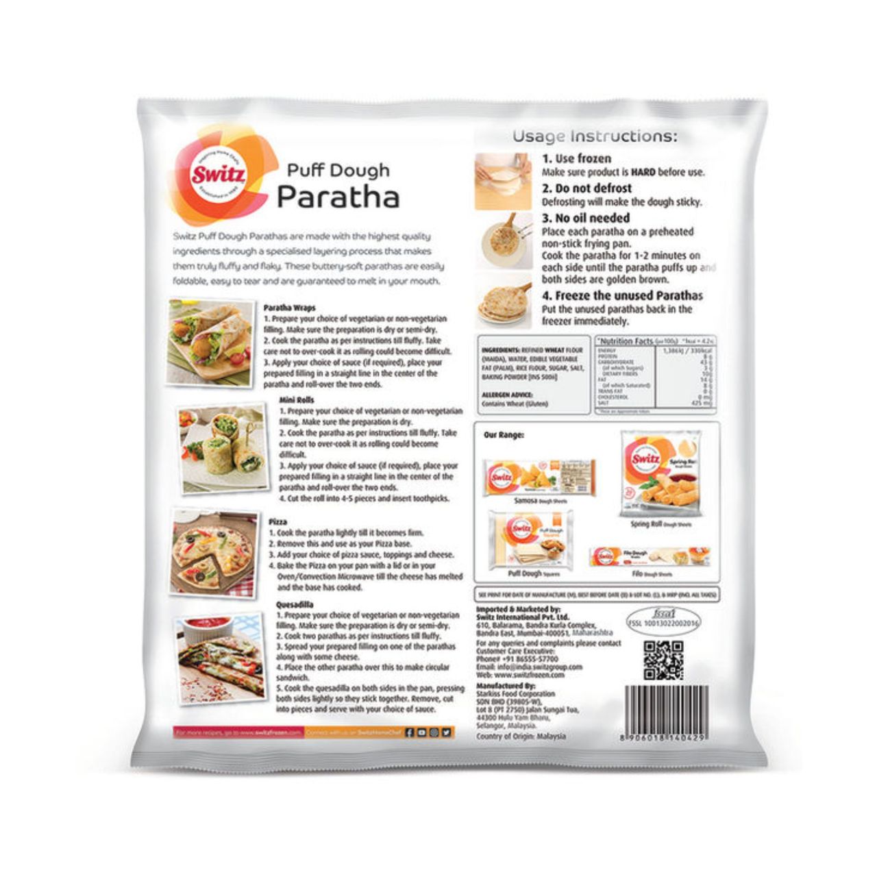 Switz Paratha Puff 400 g Combo