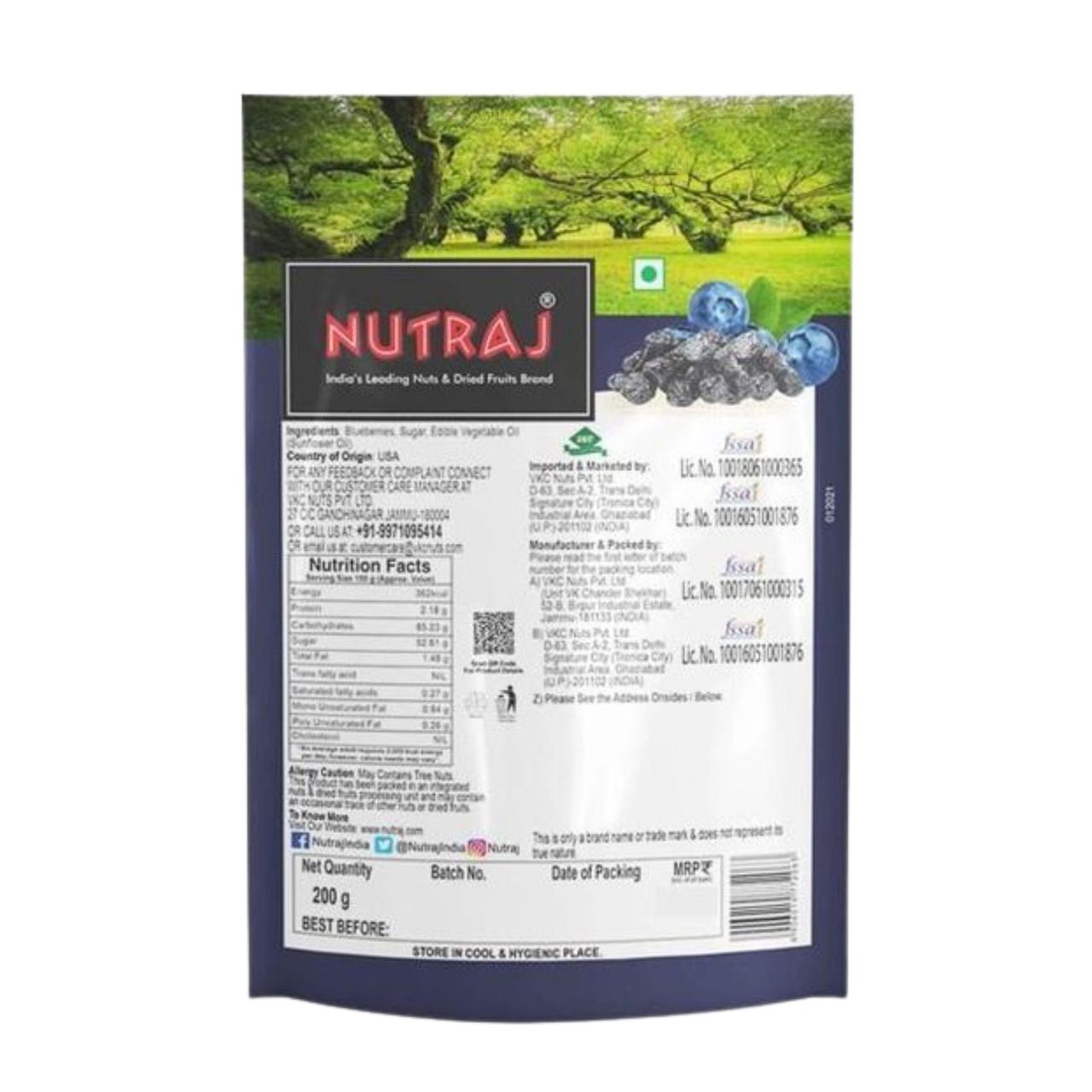 Nutraj American Dried Blueberries