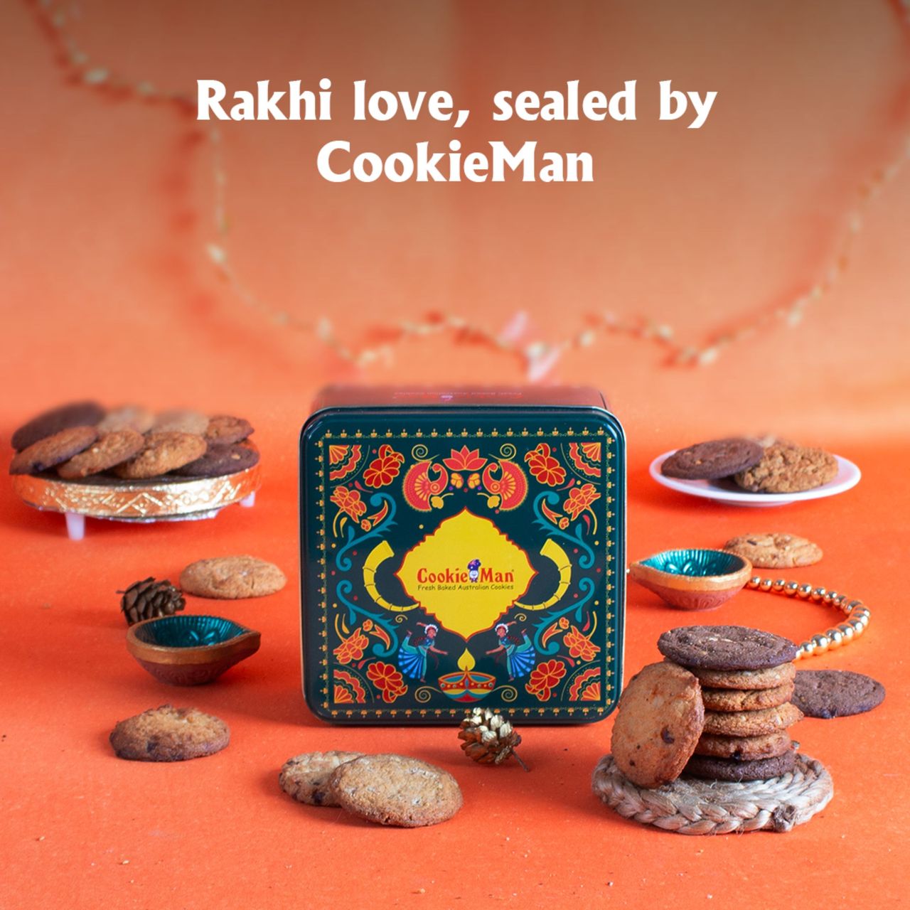 Cookieman Raksha Bandhan Assorted Cookies Gift Tin
