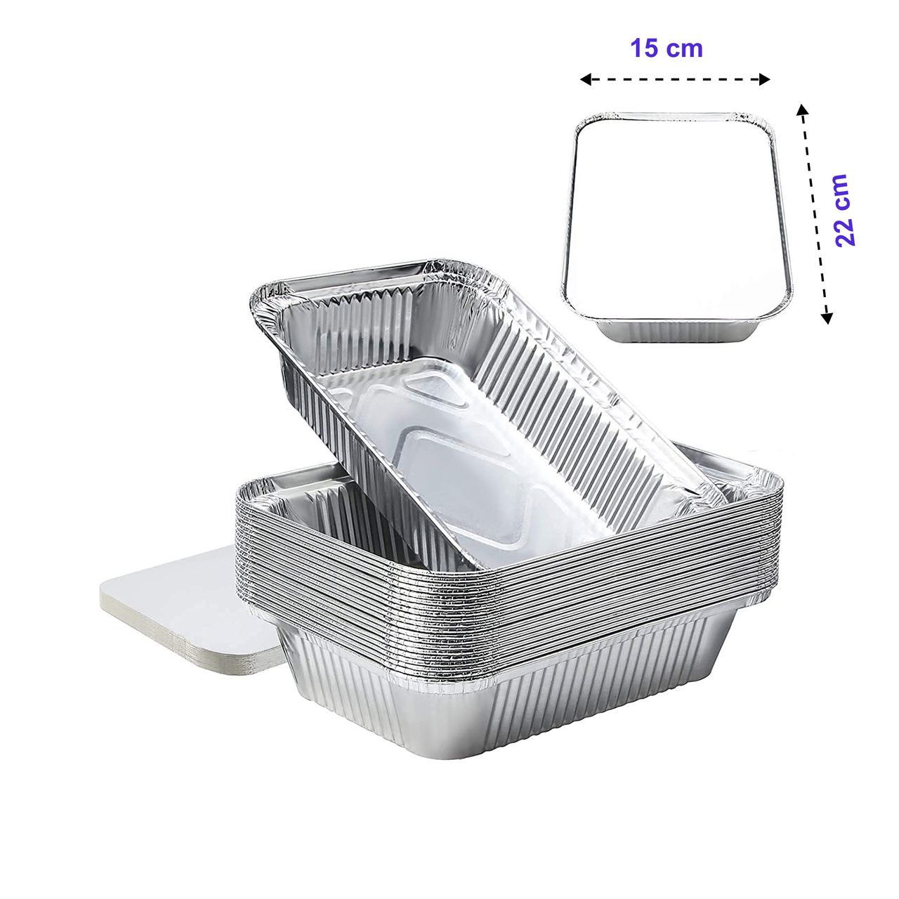 Vinay Trading Foil Container + Lid 750 ml 10 pc Combo