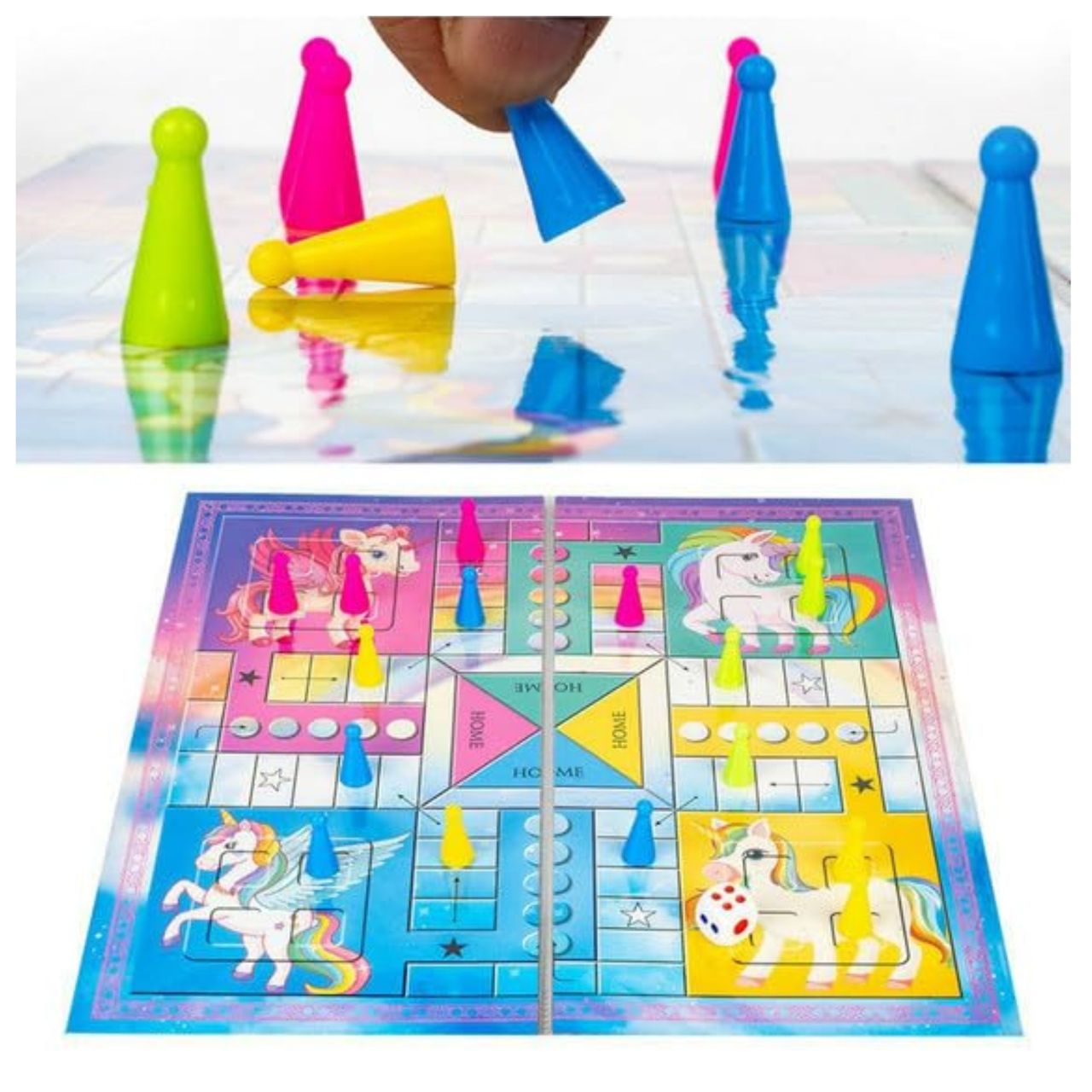 Ratna's Unicorn Snakes And Ladders With Ludo