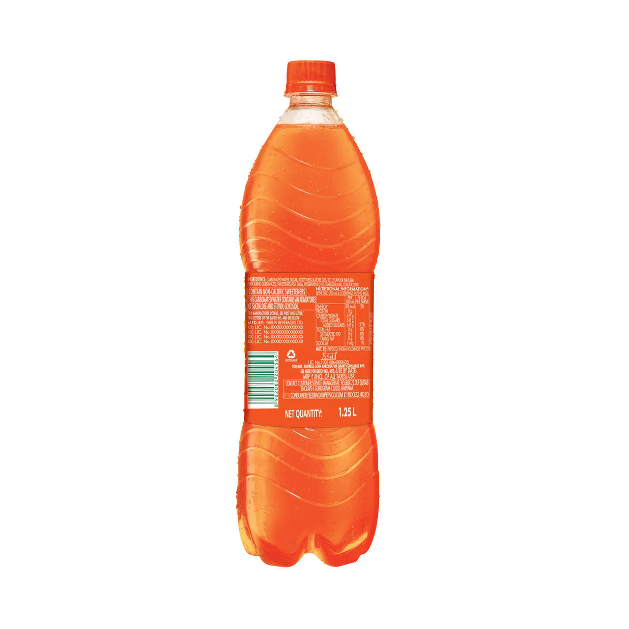 Mirinda Orange Flavoured Soft Drink 1.25 l Combo