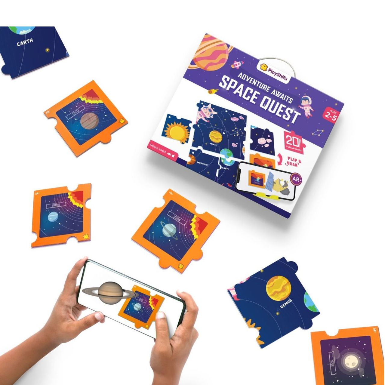 PlayShifu Exploring the Solar System - Space Puzzle Flashcards| Jigsaw Puzzle for kids | Ages 2-5