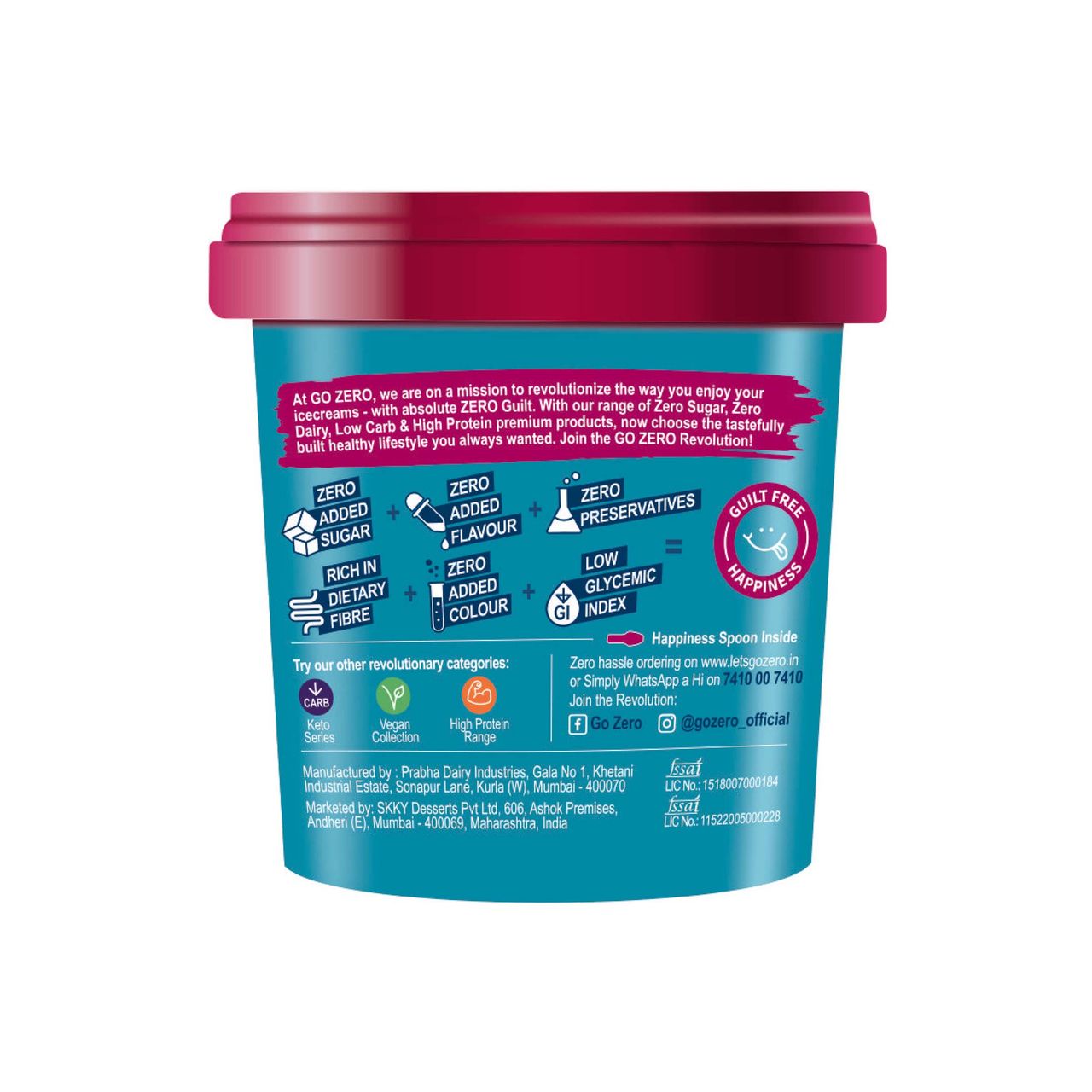 Go Zero Malai Kulfi Low Calorie Guilt Free Ice Cream Cup