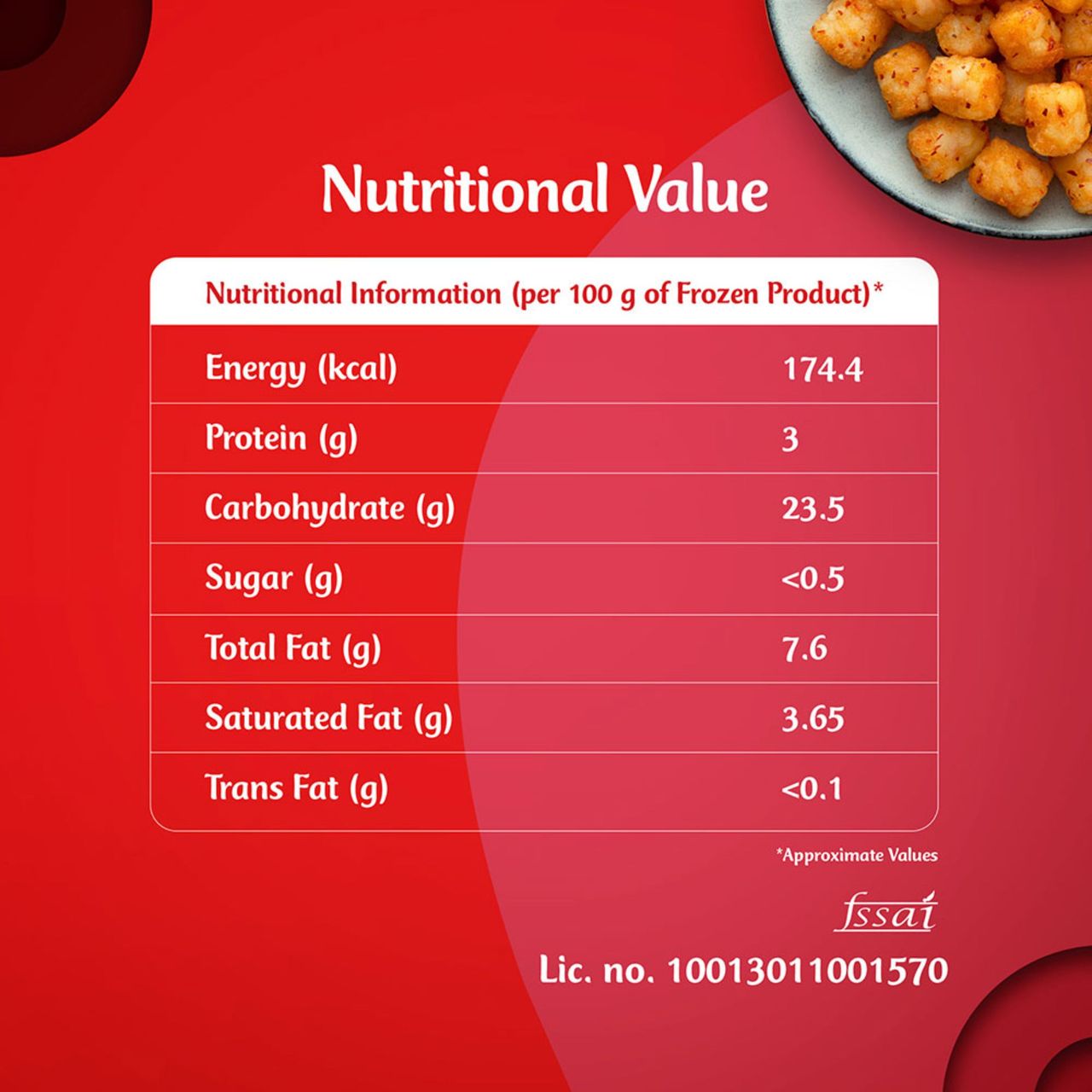 McCain Chilli Garlic Potato Bites Nuggets