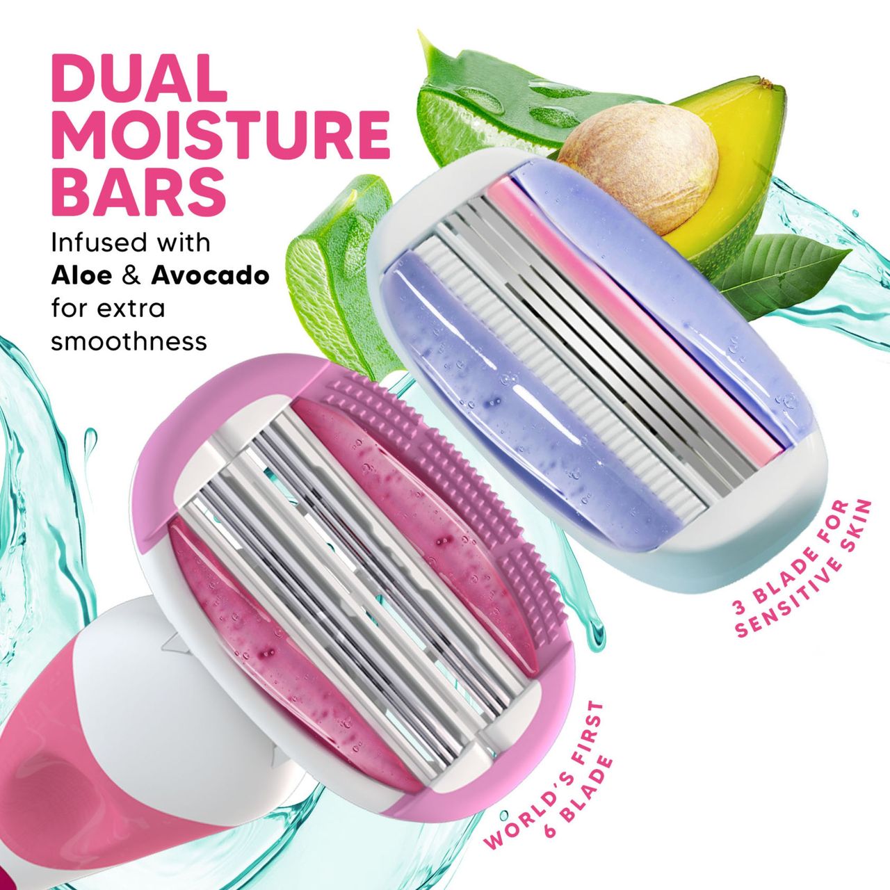 LetsShave Evior Trial Kit for Women with Mid Flex | World's First 6 Blade and 3 Blade System Razor