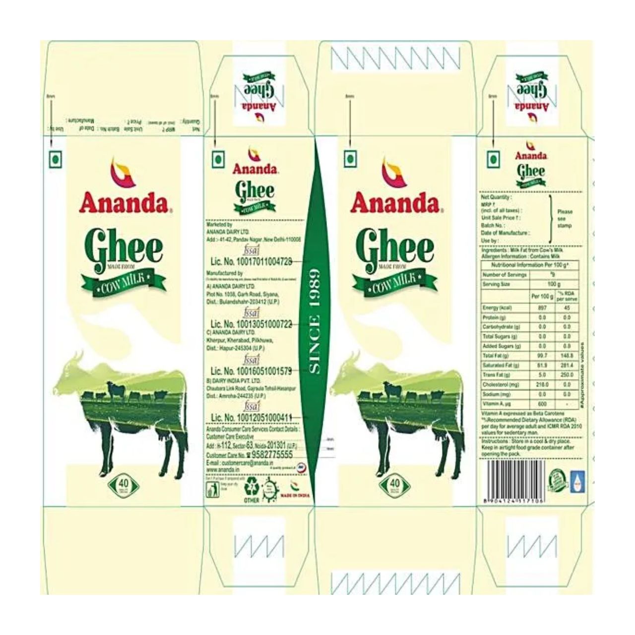 Ananda Cow Ghee | Made With Bilona