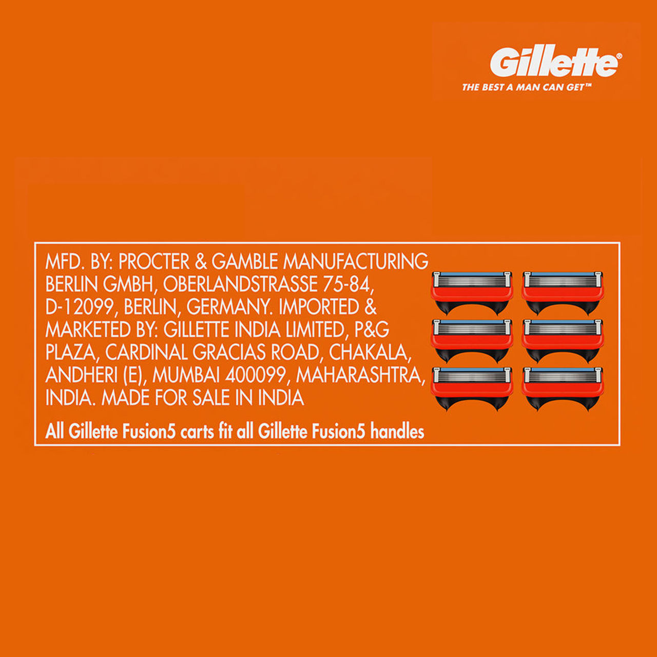 Gillette Fusion Razor Cartridges (10+6) Combo