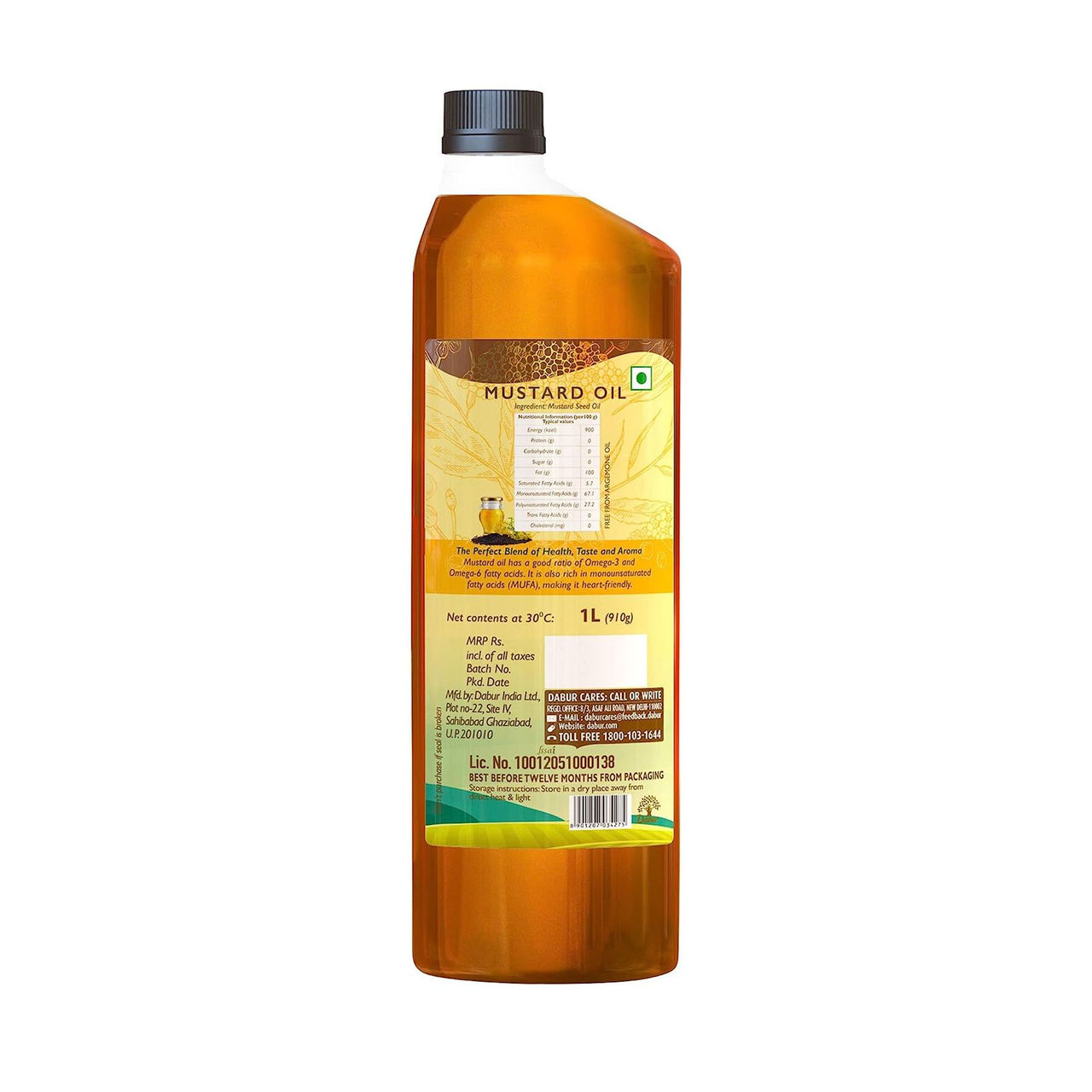 Dabur Cold Pressed Mustard Oil 1 l Combo
