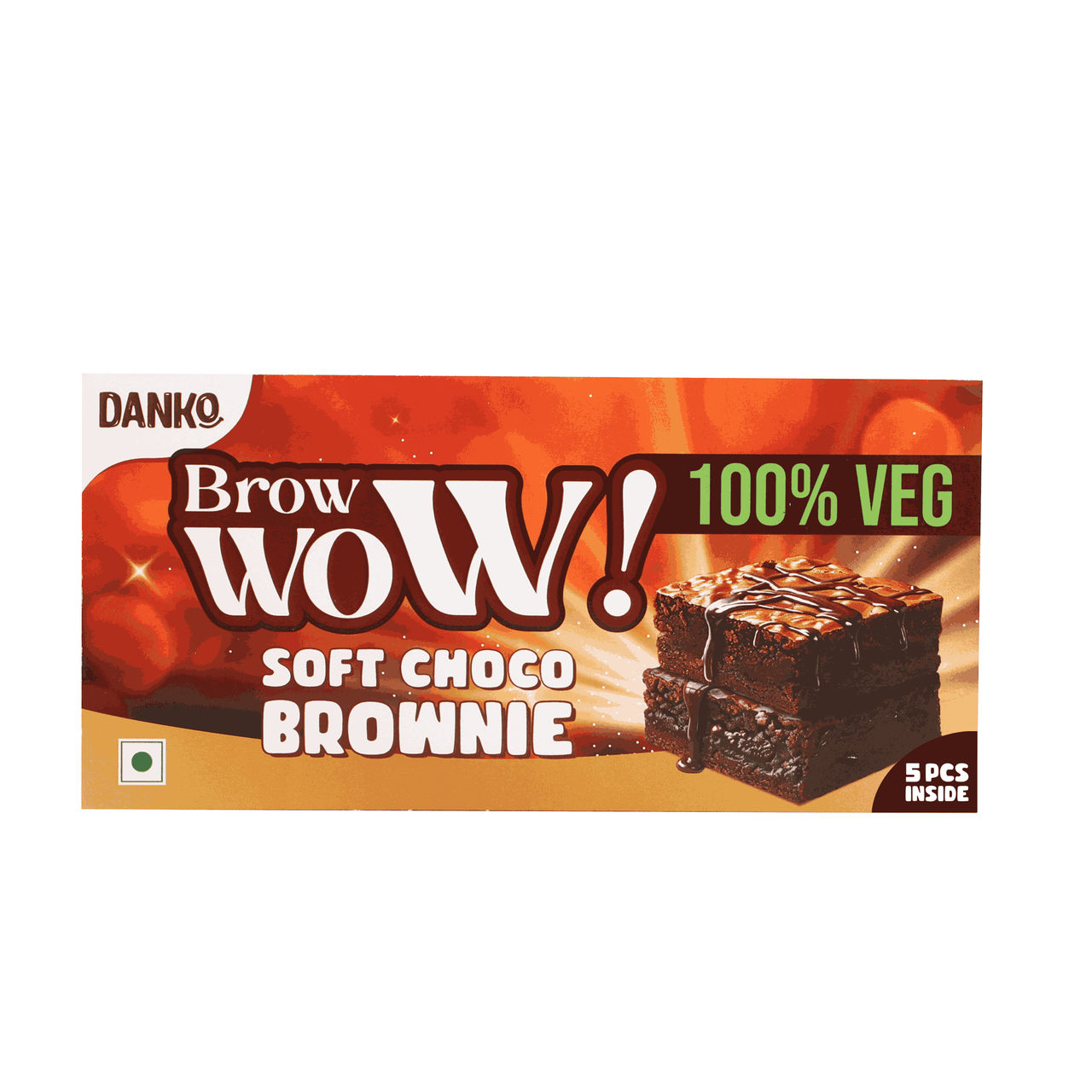 Danko Brow Wow Soft Choco Brownies 5 pieces Box 90 g Combo