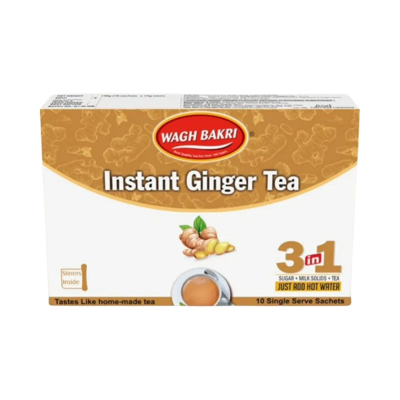 Wagh Bakri Instant Tea Premix Ginger 140 g Combo