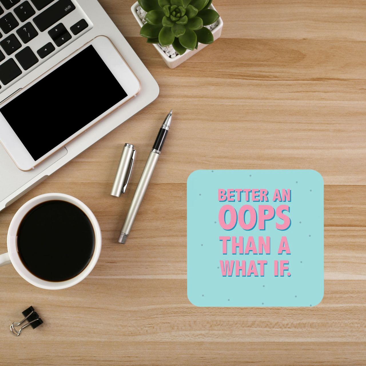 Mad Over Print Better Opps - Table Decor for Office Desk, Home