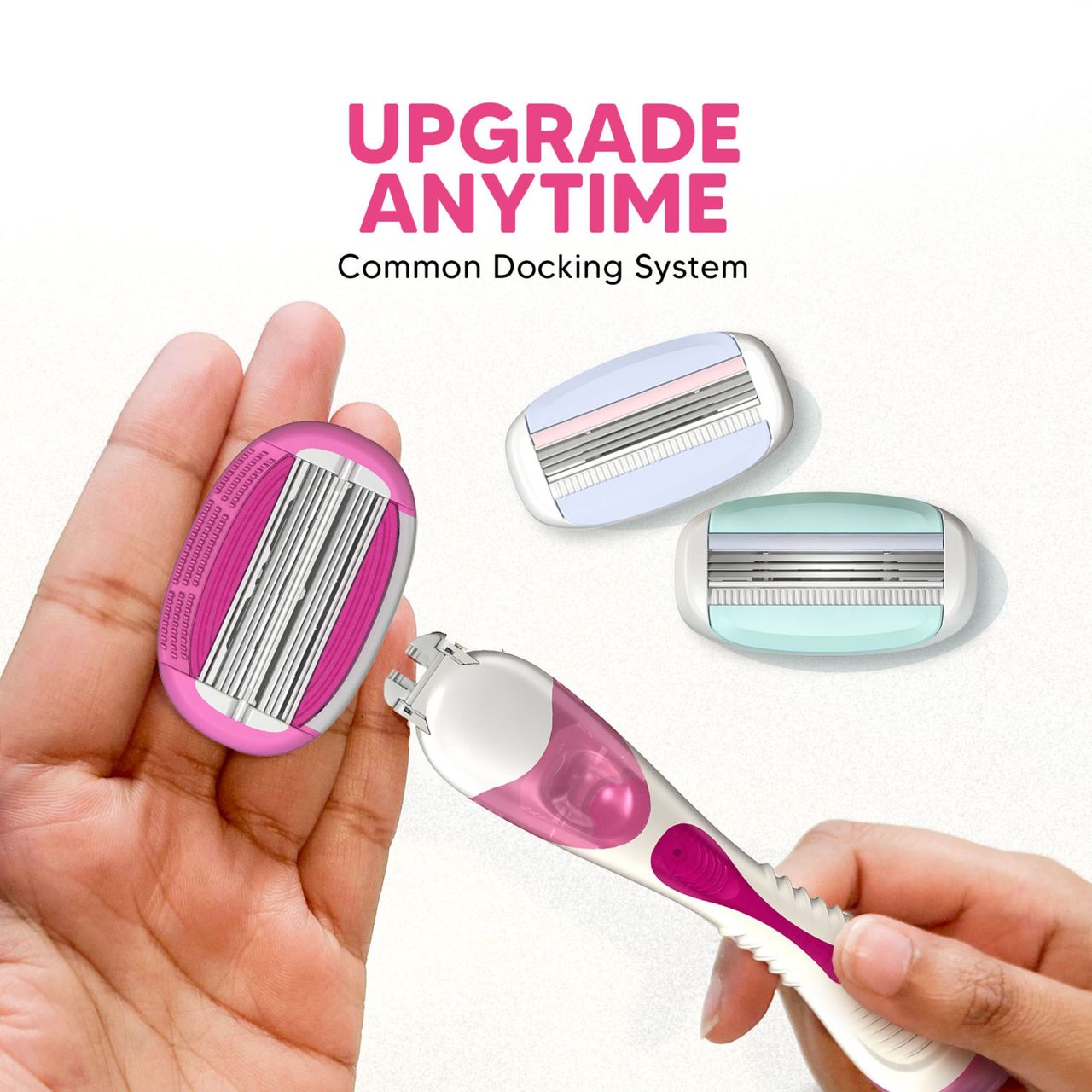 LetsShave Evior Trial Kit for Women with Mid Flex | World's First 6 Blade and 3 Blade System Razor