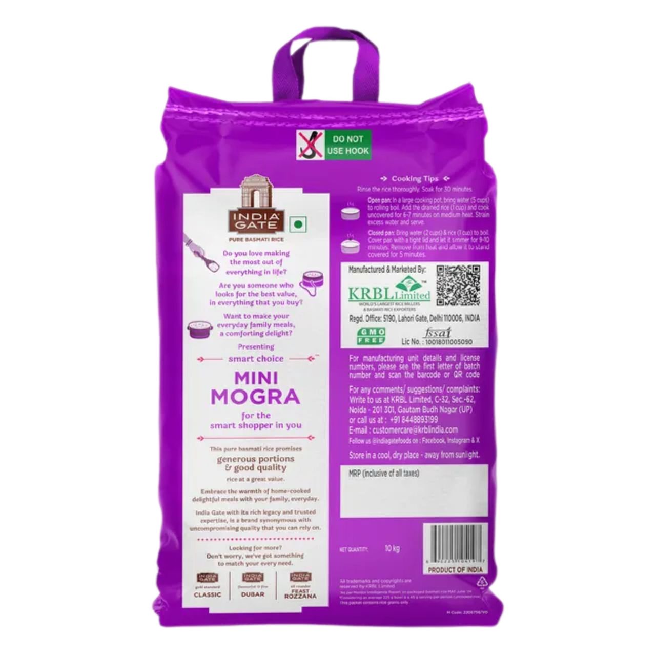 India Gate 1 Cup Serves 5 Mini Mogra Basmati Rice | Aged Rice | Smart Choice