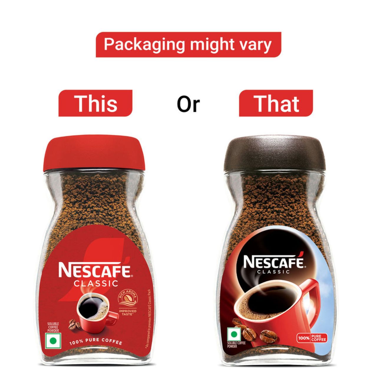 Nescafe Classic - Instant Coffee Powder - 100% Pure Coffee
