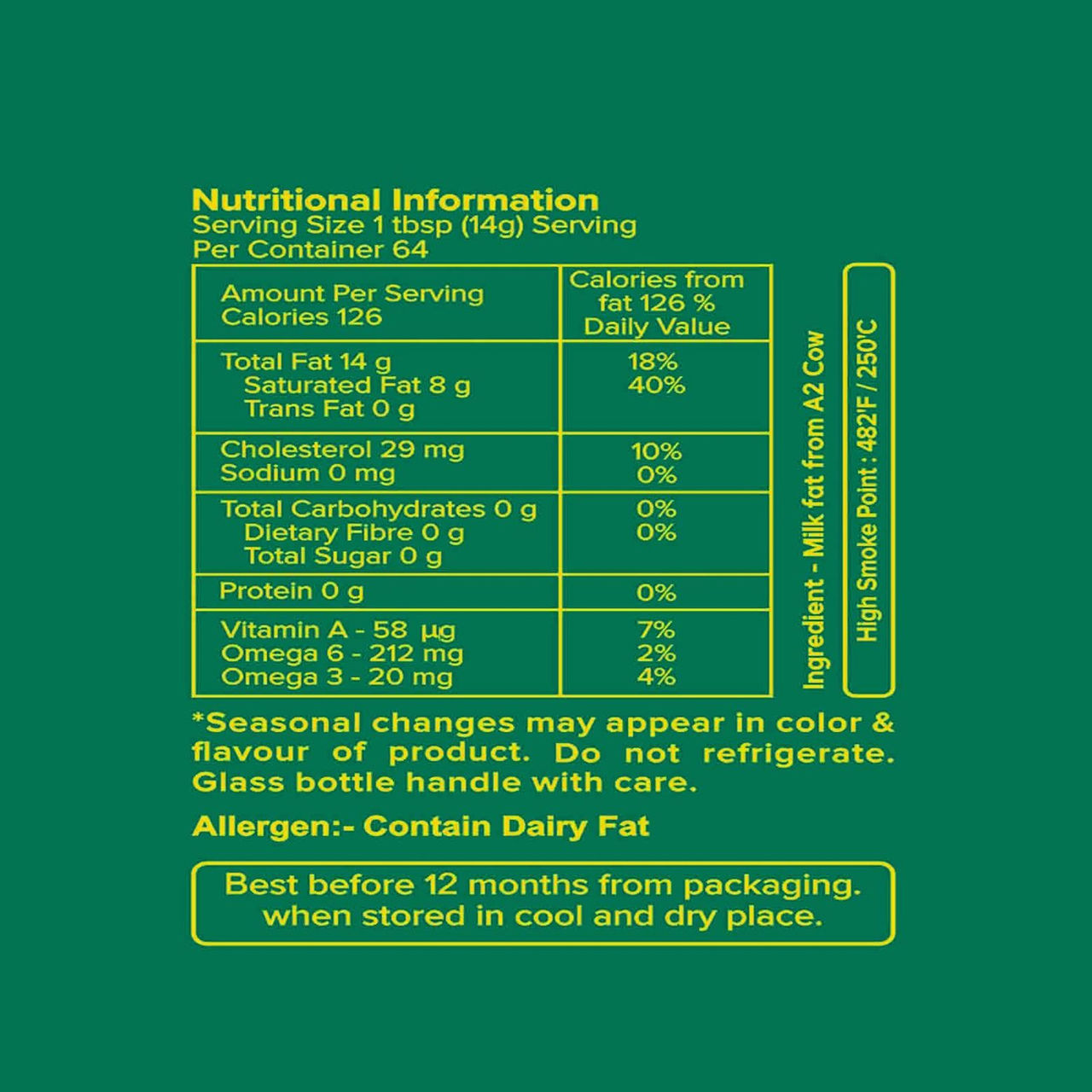 Girorganic A2 Gir Cow Desi Ghee