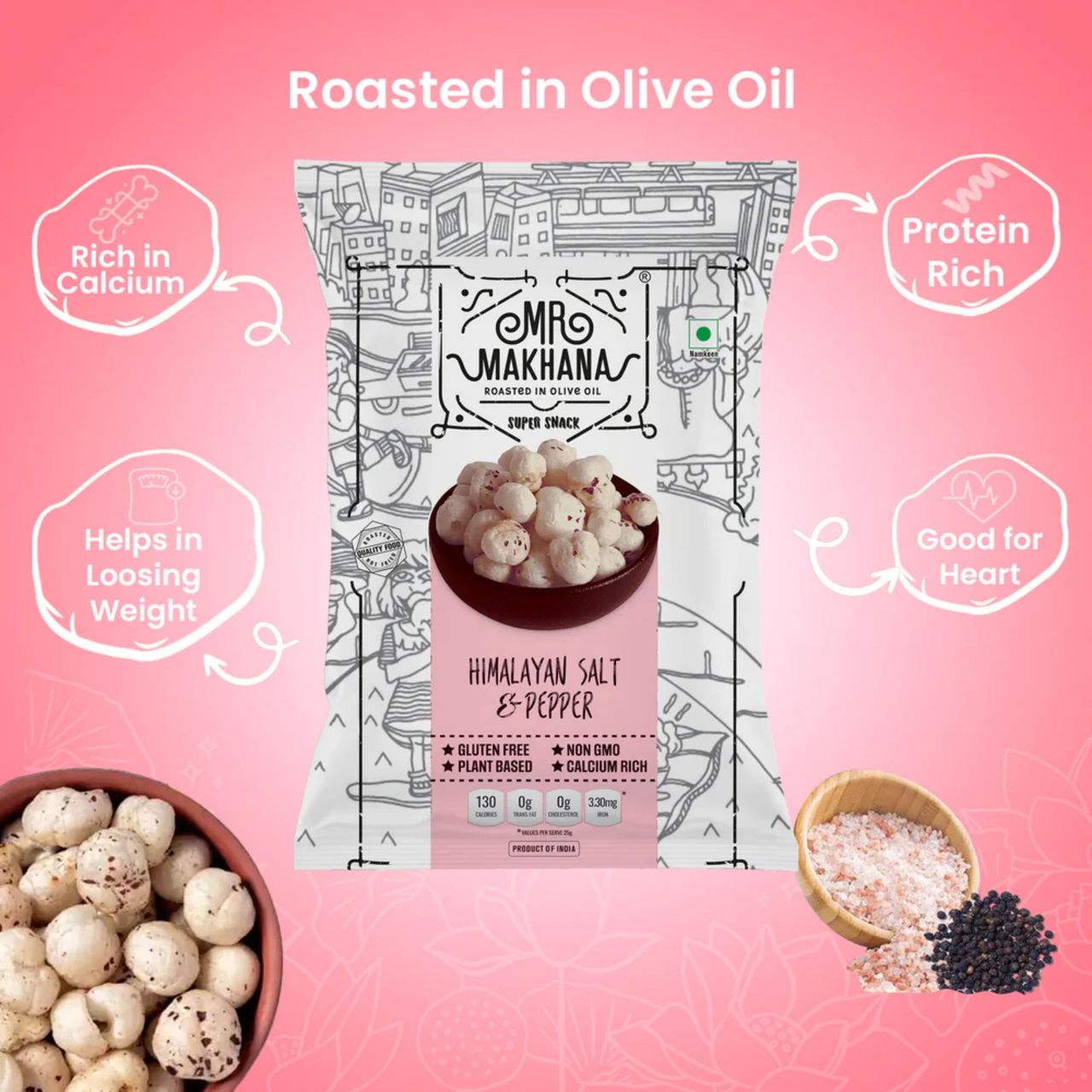 Mr. Makhana Himalayan Salt & Pepper Makhna 20 g Combo