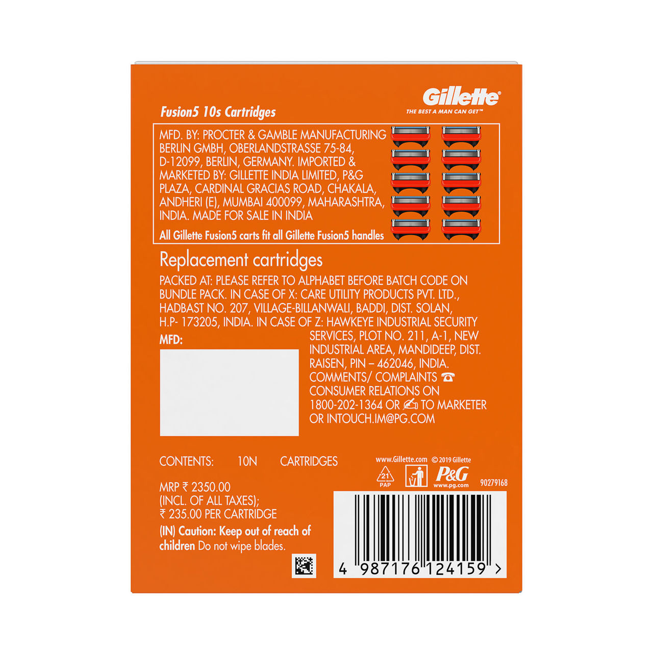 Gillette Fusion Razor Cartridges (10+6) Combo