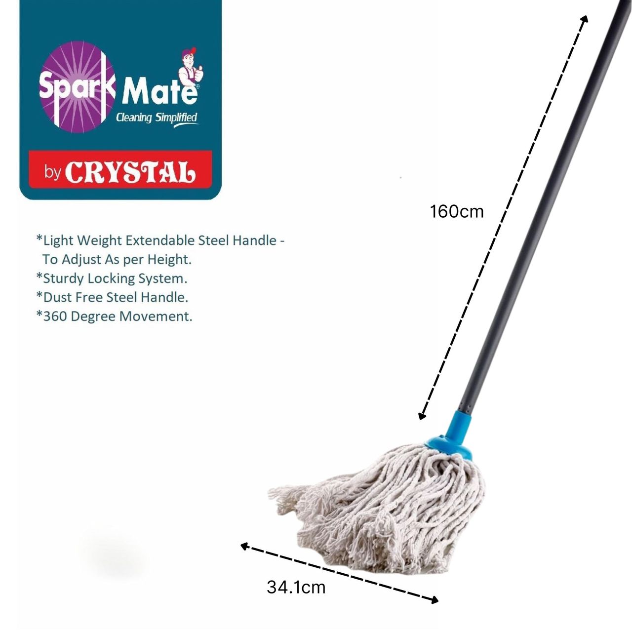 Sparkmate By Crystal Premium Deck Mop