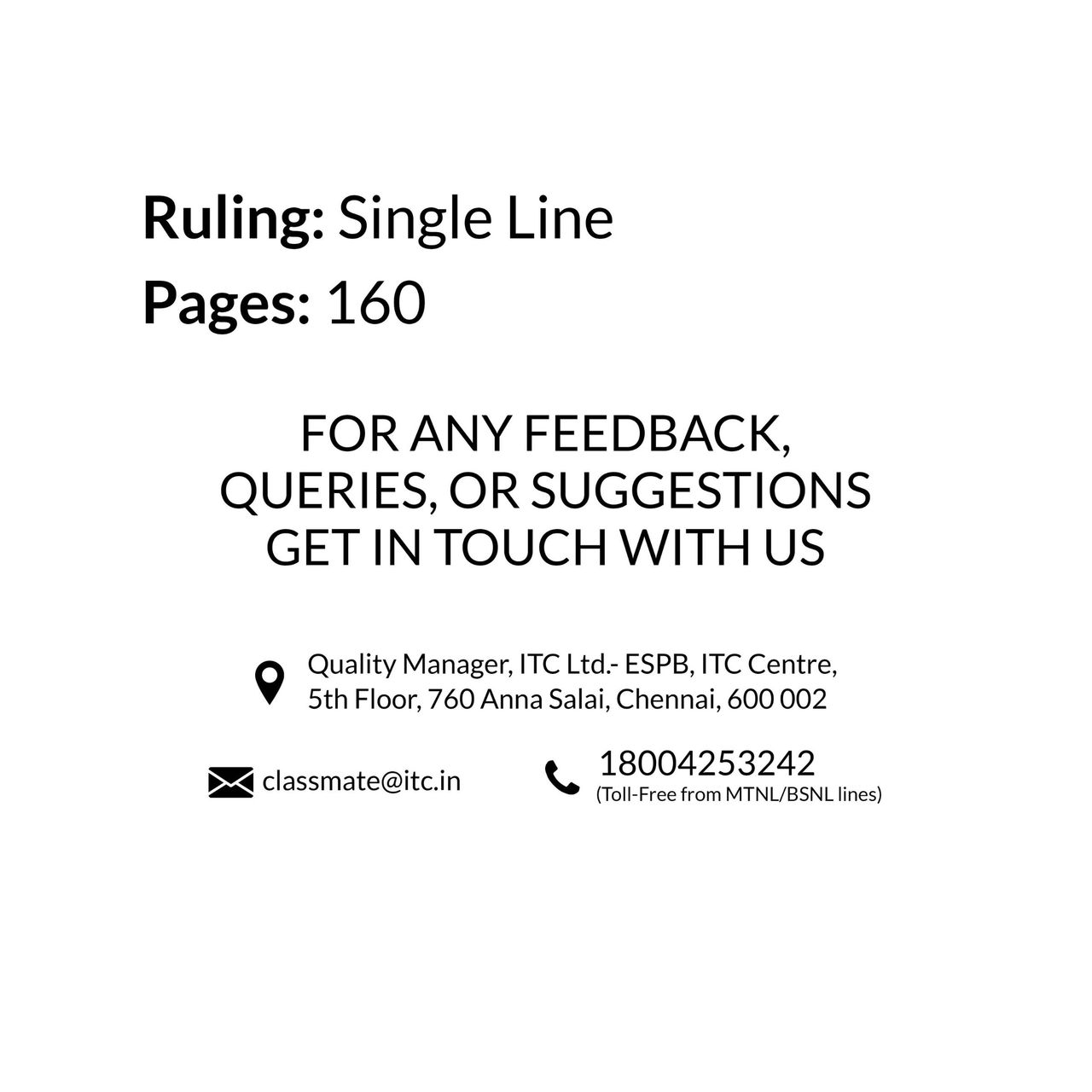 Classmate Longbook Single Line 314X194 160 Page Combo