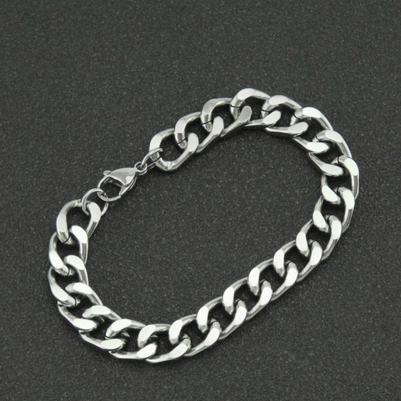 Salty Alpha Classic Cuban Silver Bracelet for Men