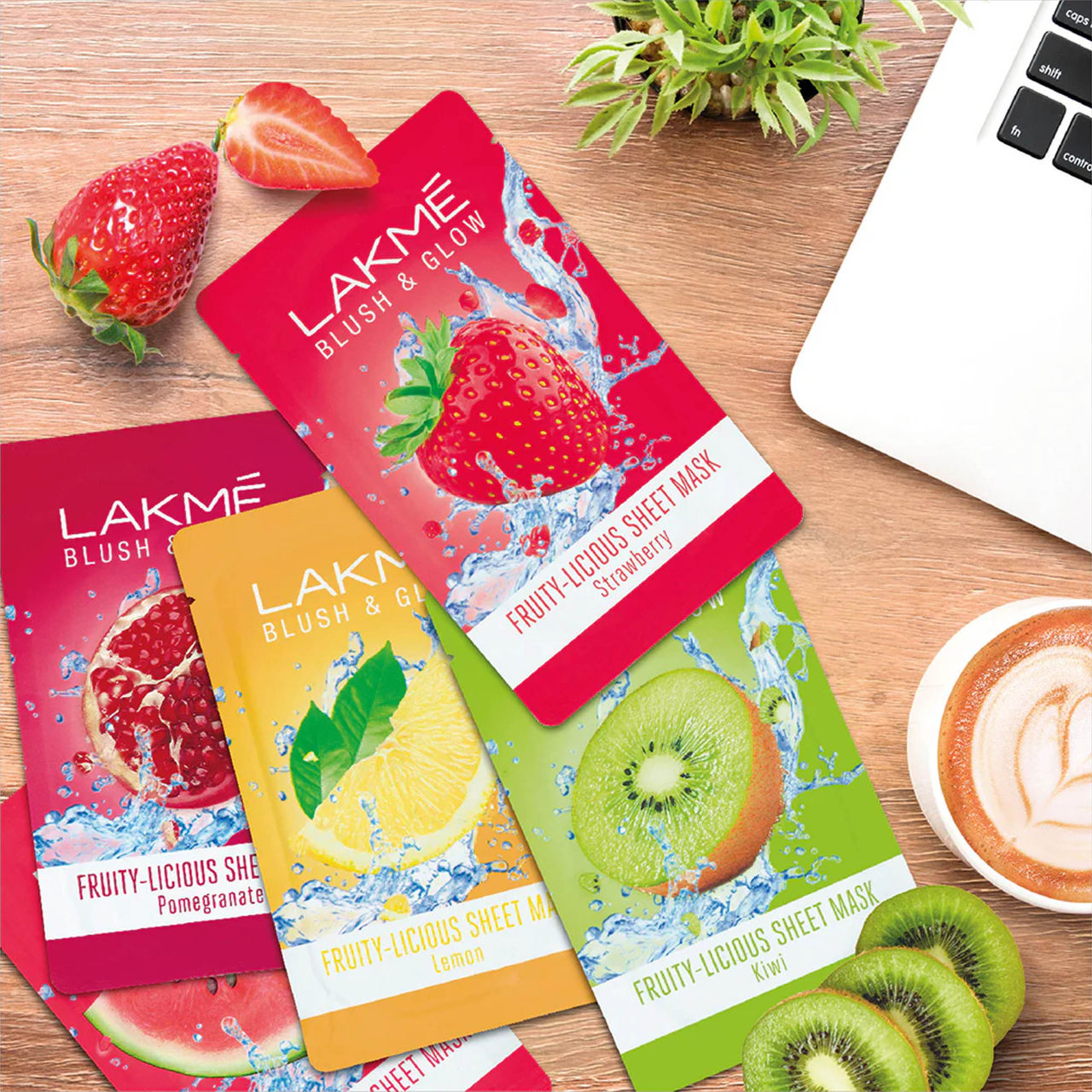 Lakme Blush & Glow Strawberry Sheet Mask 25 ml Combo