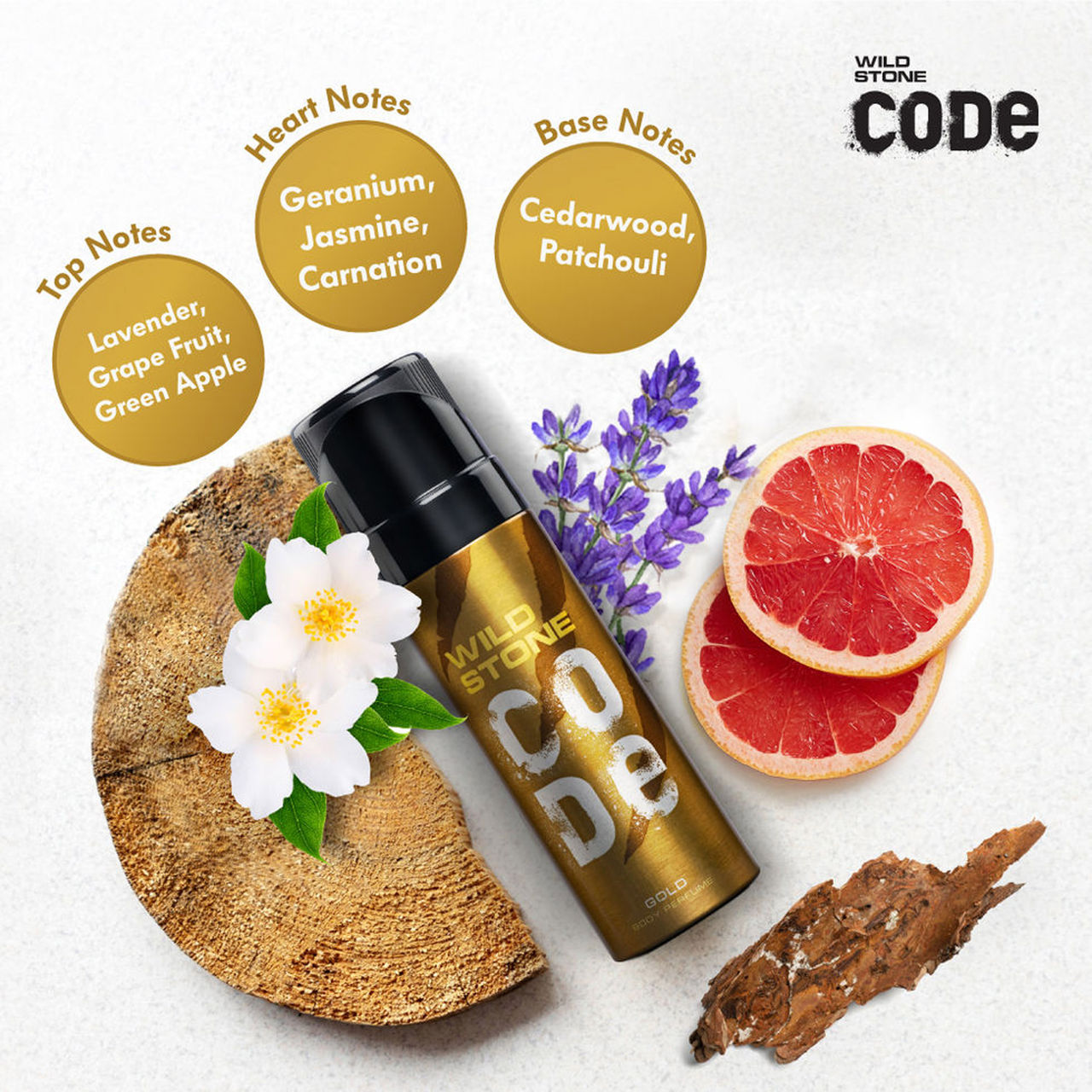 Wild Stone CODE Gold No Gas Deodorant for Men